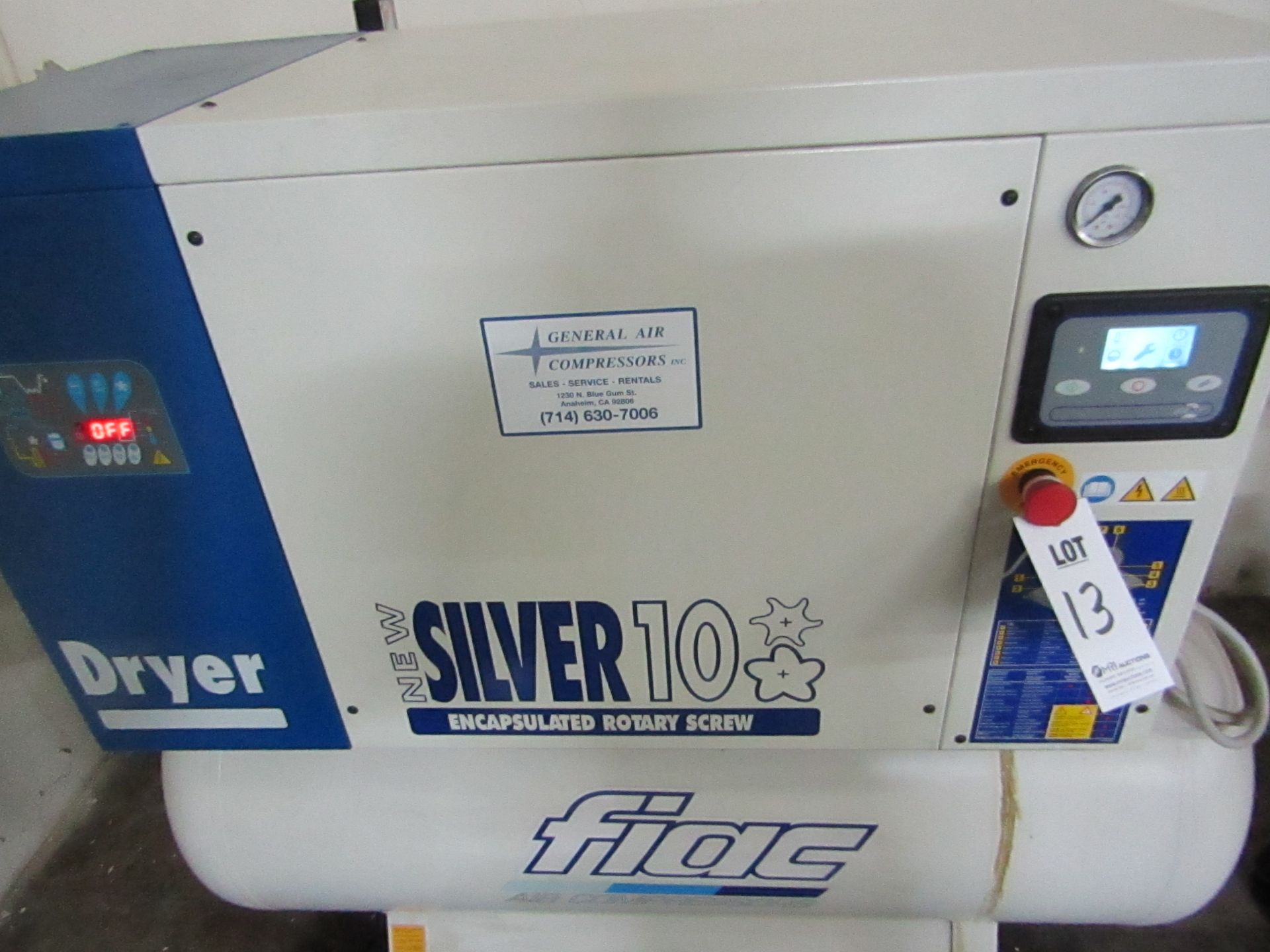 WERTHER AIR COMPRESSOR, MODEL NEW SILVER 10/300, SERIAL BQ 10 56630, MANUFACTURED 2015 - Image 2 of 4