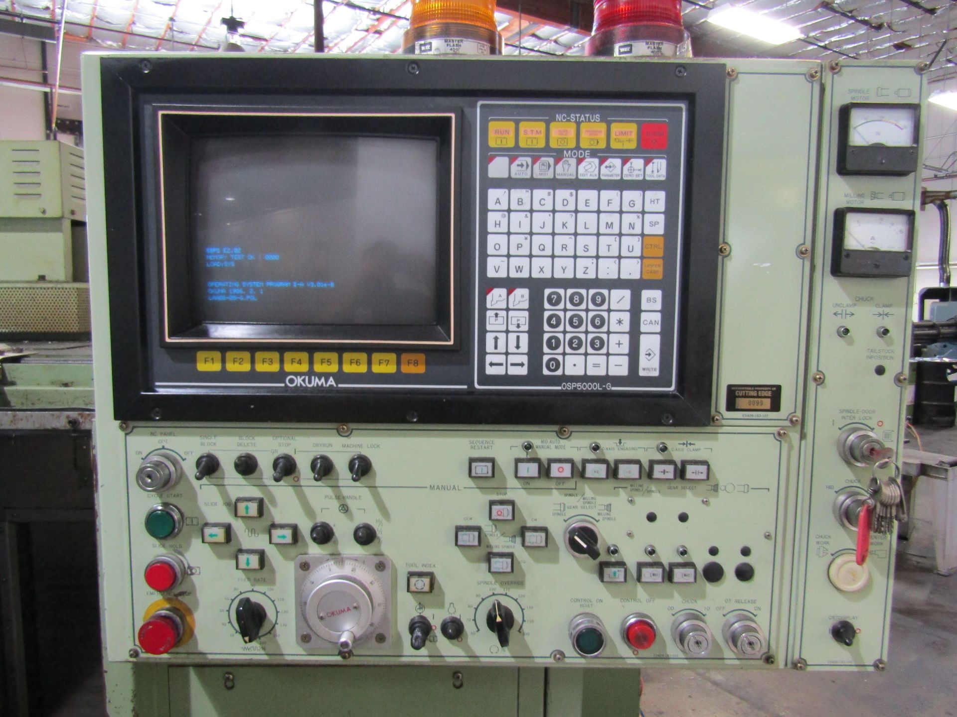 OKUMA TURNING CENTER CNC LATHE, MODEL LB10-M, SERIAL 61071636, OKUMA OSP5000L-G SYSTEM. LOT - Image 2 of 20