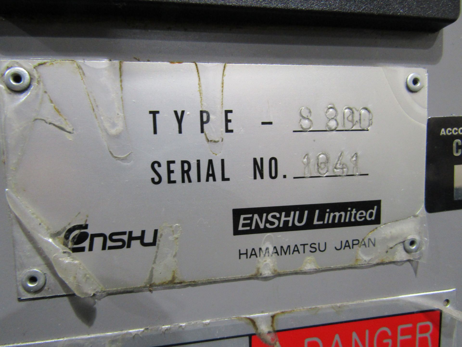 ENSHU CNC MILL VERTICAL MACHINING CENTER, MODEL S300, SERIAL 1041, MANUFACTURED 1996, ENAC SYSTEM - Image 7 of 8