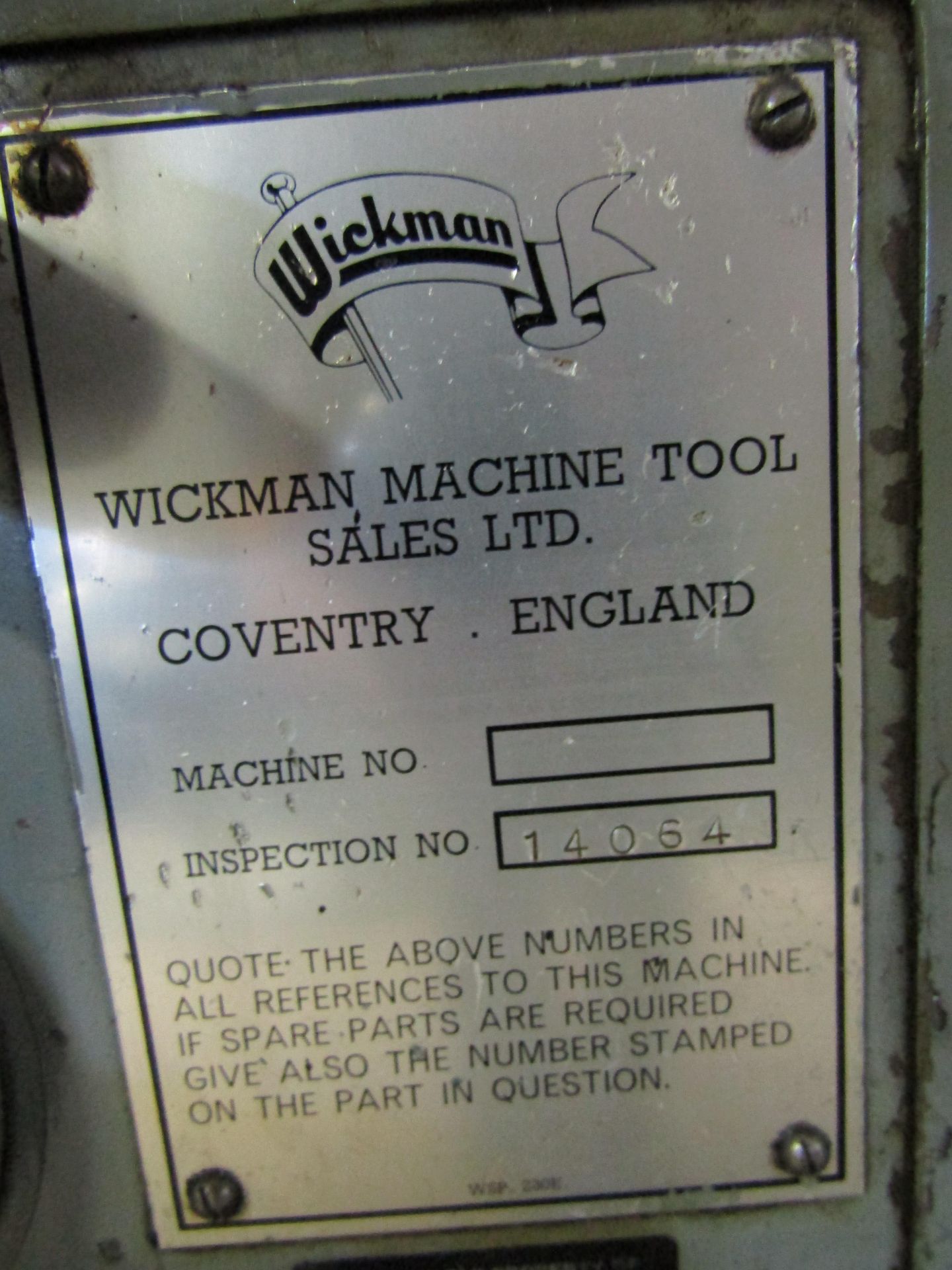 WICKMAN 6 SPINDLE AUTOMATIC SCREW MACHINE, 5/8", INSPECTION 13368. LOT TO INCLUDE: ASSOCIATED - Image 3 of 7