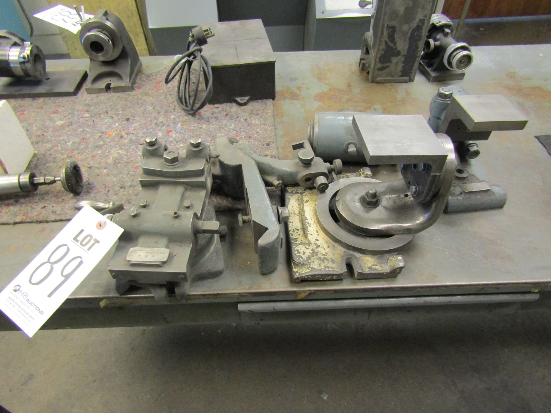 LOT TO INCLUDE: MISC. BROWNE & SHARPE GRINDING FIXTURES, TOOL SHARPENING FIXTURES, DIAMOND