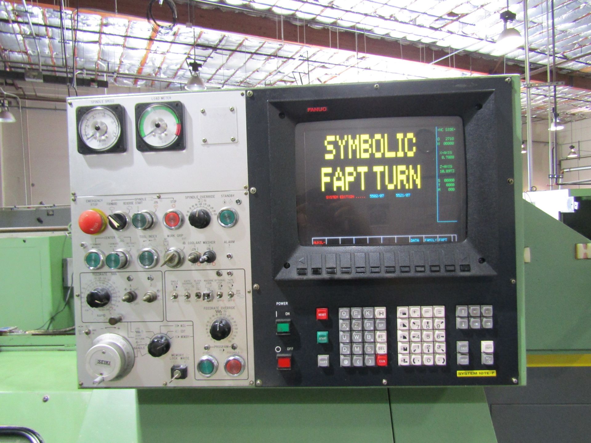 HITACHI SEIKI HI TEC-TURN CNC LATHE, MODEL HT20, SERIAL 21719, FANUC SYSTEM 10TE-F. LOT INCLUDES: - Image 4 of 20