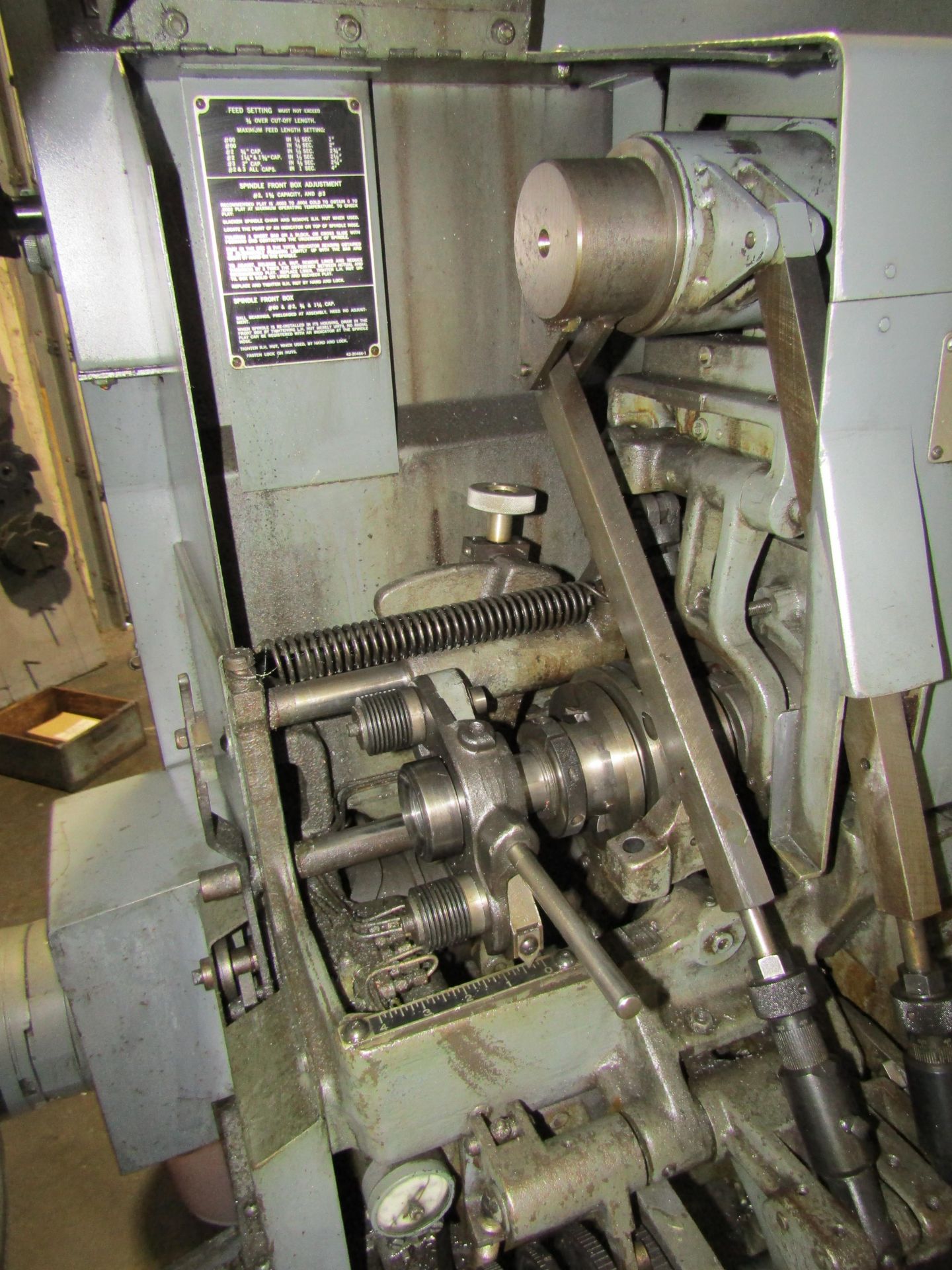 BROWNE & SHARPE AUTOMATIC LATHE SCREW MACHINE, SERIAL 545-2-8122 1 1/4. LOT TO INCLUDE: ASSOCIATED - Image 4 of 9