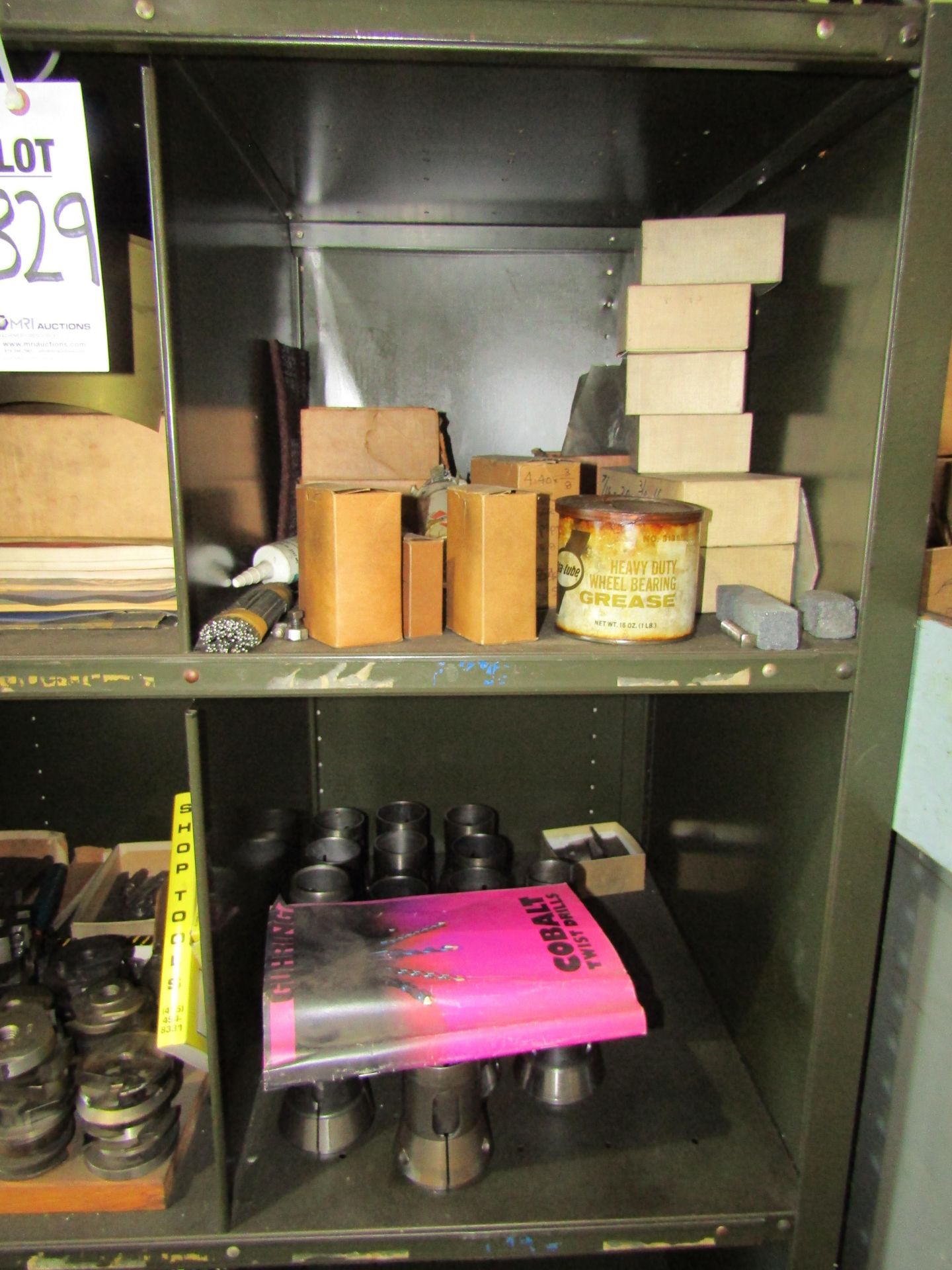 (12) CUBBIES OF SHELVING TO INCLUDE BUT NOT LIMITED TO: TOOL HOLDERS, DIE HEADS, BROWNE & SHARPE - Image 8 of 8