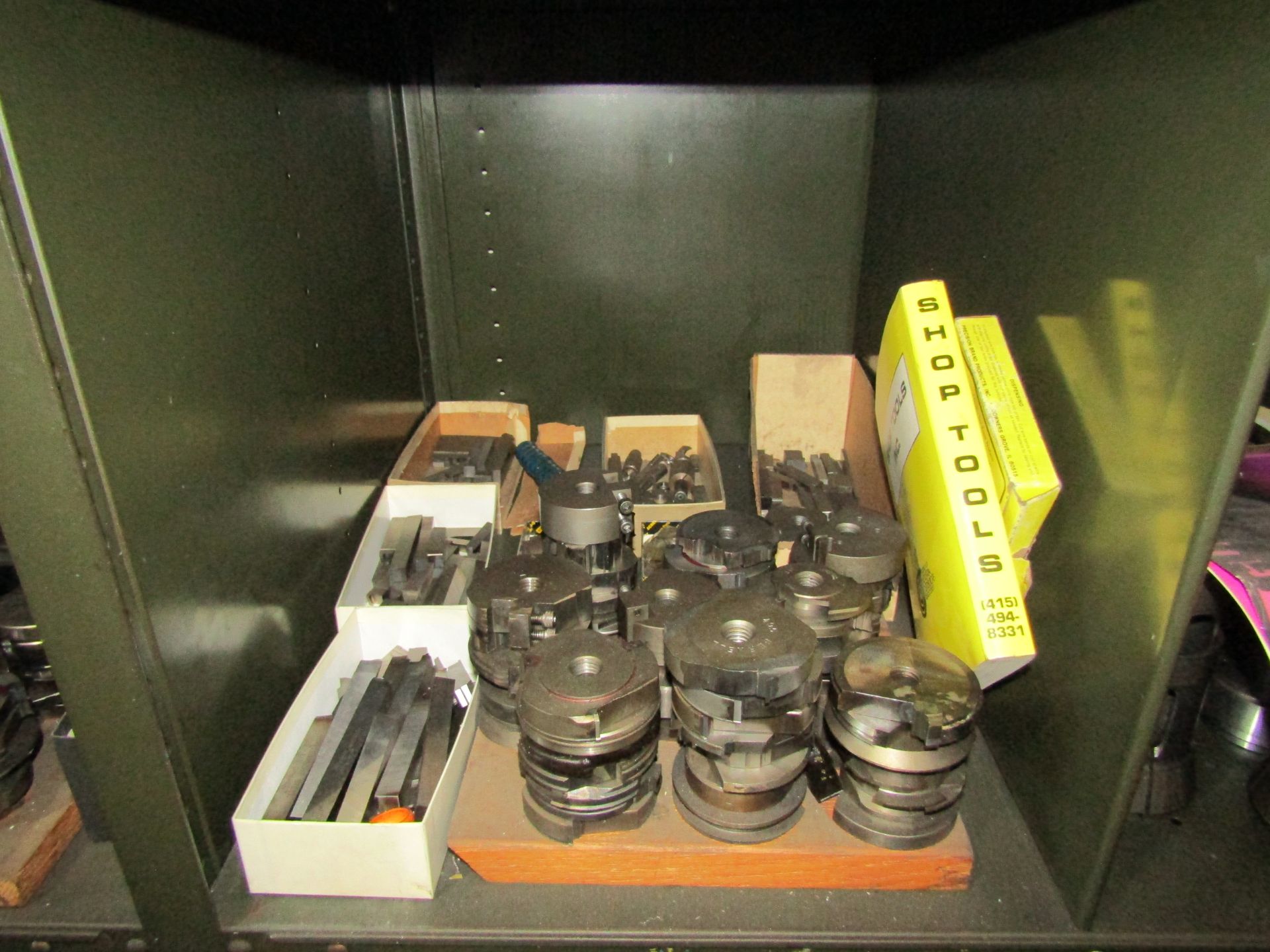 (12) CUBBIES OF SHELVING TO INCLUDE BUT NOT LIMITED TO: TOOL HOLDERS, DIE HEADS, BROWNE & SHARPE - Image 5 of 8