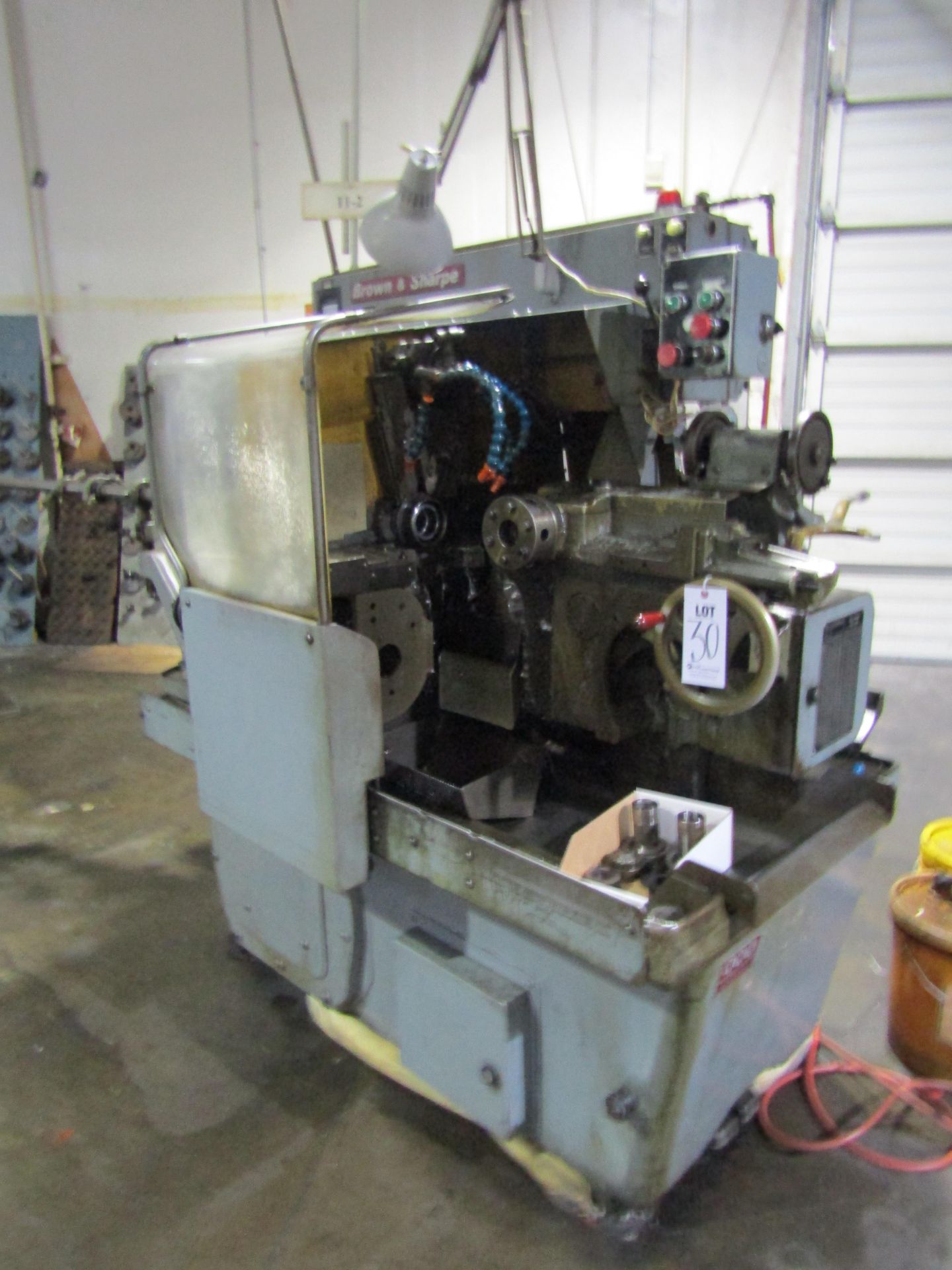 BROWNE & SHARPE AUTOMATIC LATHE SCREW MACHINE, SERIAL 545-2-8122 1 1/4. LOT TO INCLUDE: ASSOCIATED