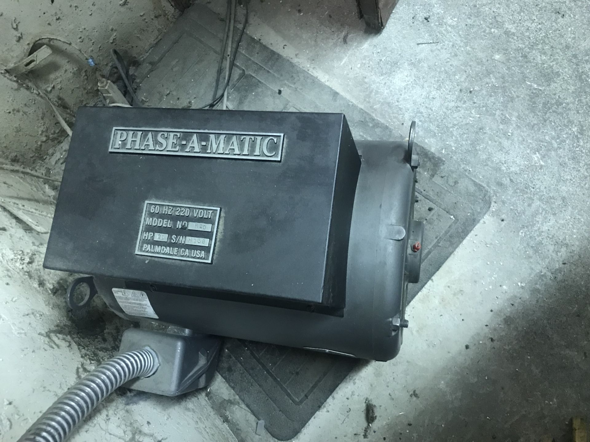 PHASE-A-MATIC PHASE CONVERTER, MODEL R40, 40 HP, SN: K039, PHASE-A-MATIC PHASE CONVERTER, MODEL R20, - Image 2 of 4