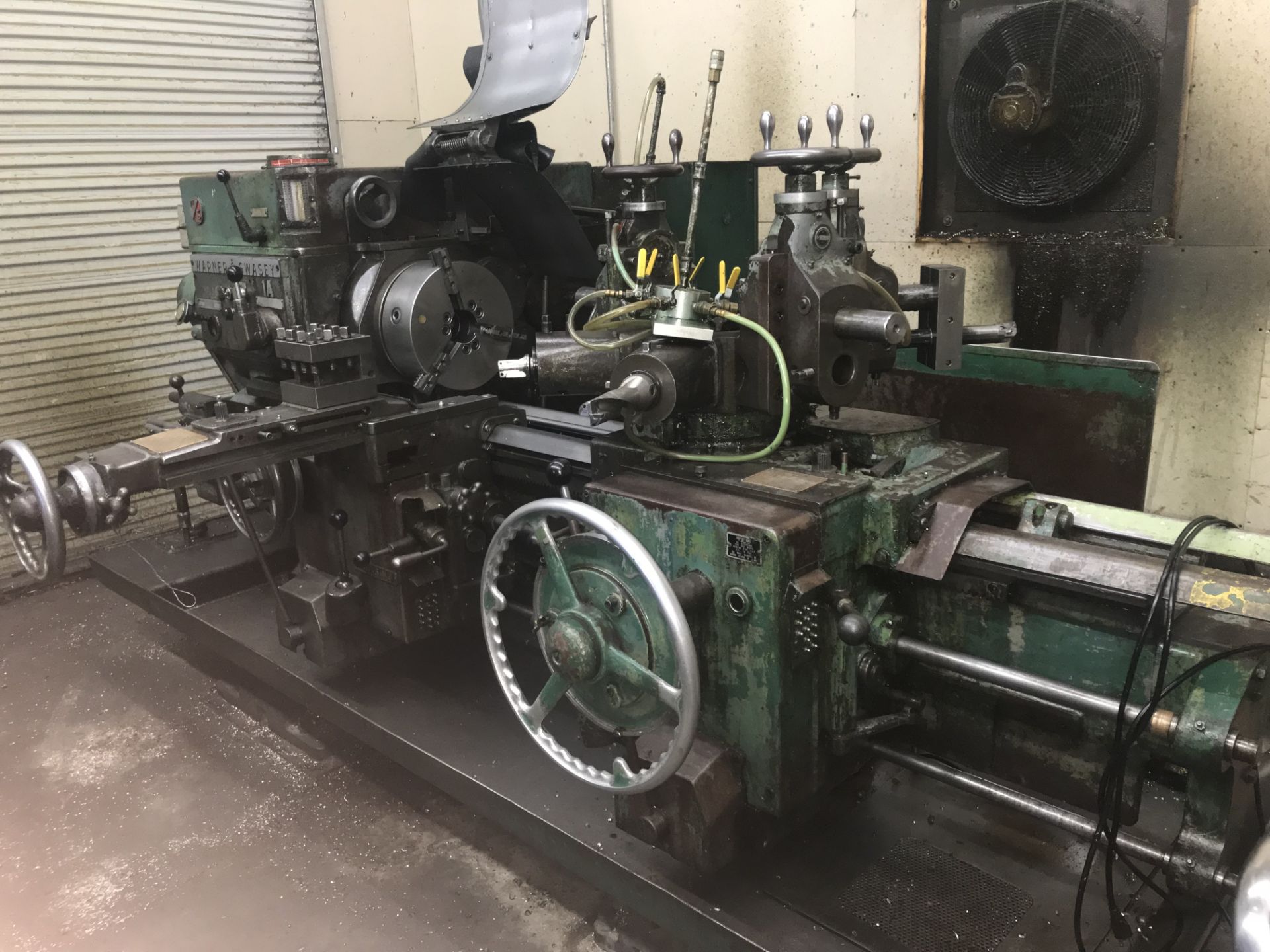 WARNER AND SWASEY HEXAGONAL TURRET LATHE, 15/30 DUAL HP, MODEL - M-3400, 12" 3 JAW CHUCK,