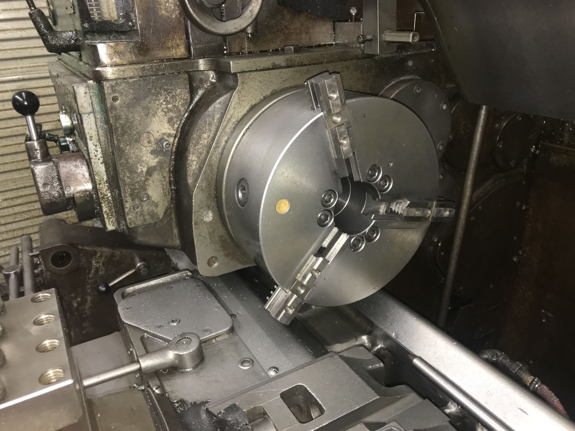 WARNER AND SWASEY HEXAGONAL TURRET LATHE, 15/30 DUAL HP, MODEL - M-3400, 12" 3 JAW CHUCK, - Image 5 of 5