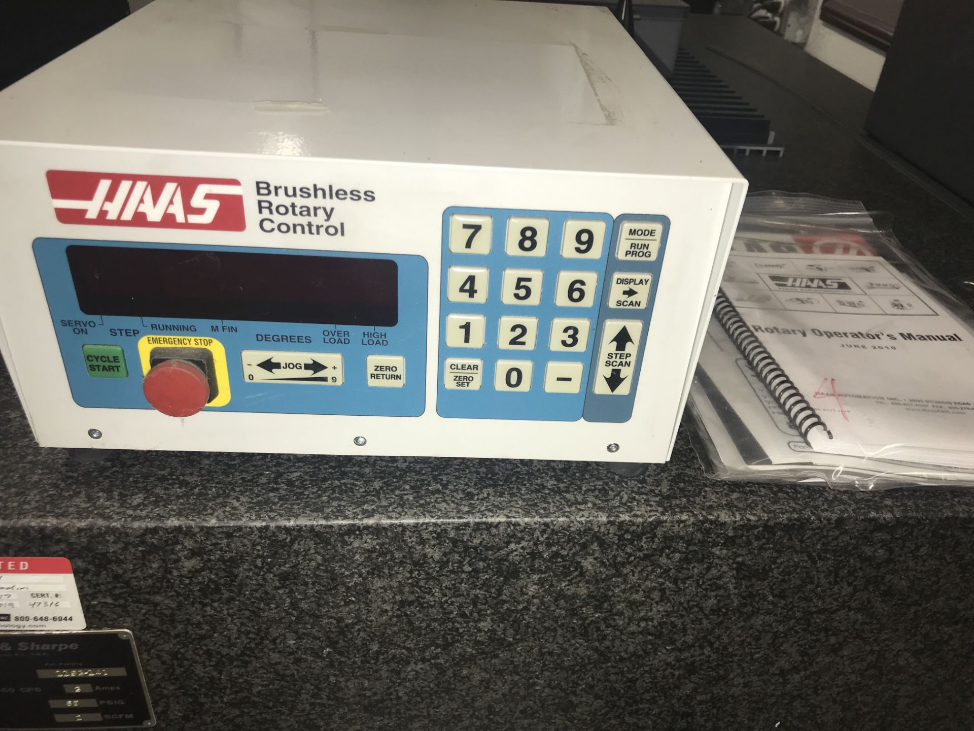 HAAS BRUSHLESS ROTARY CONTROL, NEVER USED, SN: 8020980