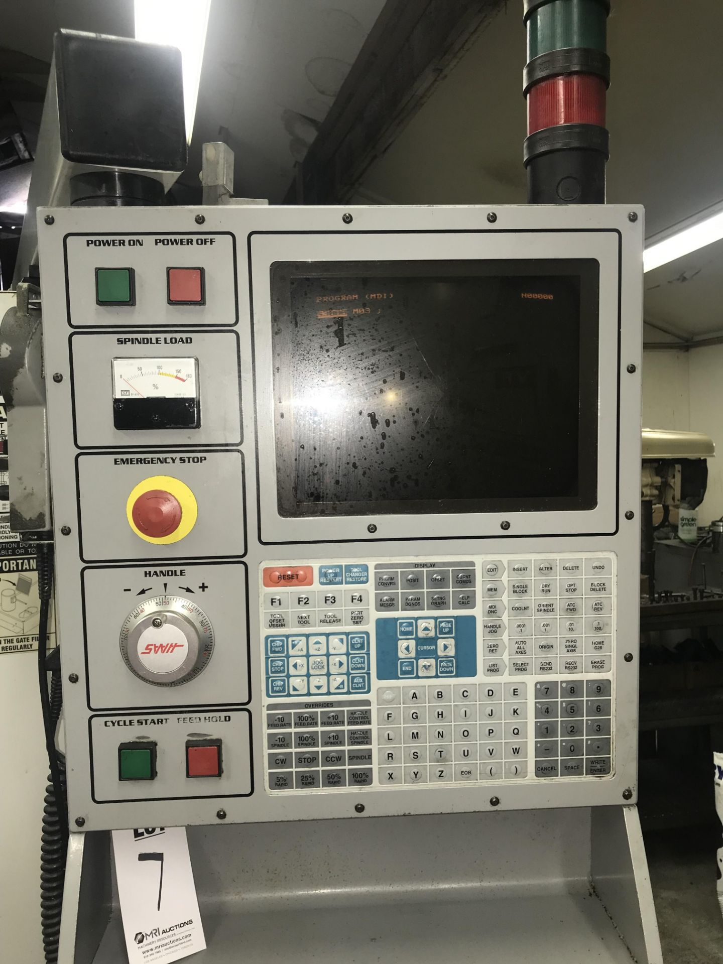 2000 HAAS VF-4 20 TOOL CAROUSEL, GEARED DRIVE, FLOPPY DRIVE IS DOWN, INCLUDES RS 232 INTERFACE, - Image 7 of 10
