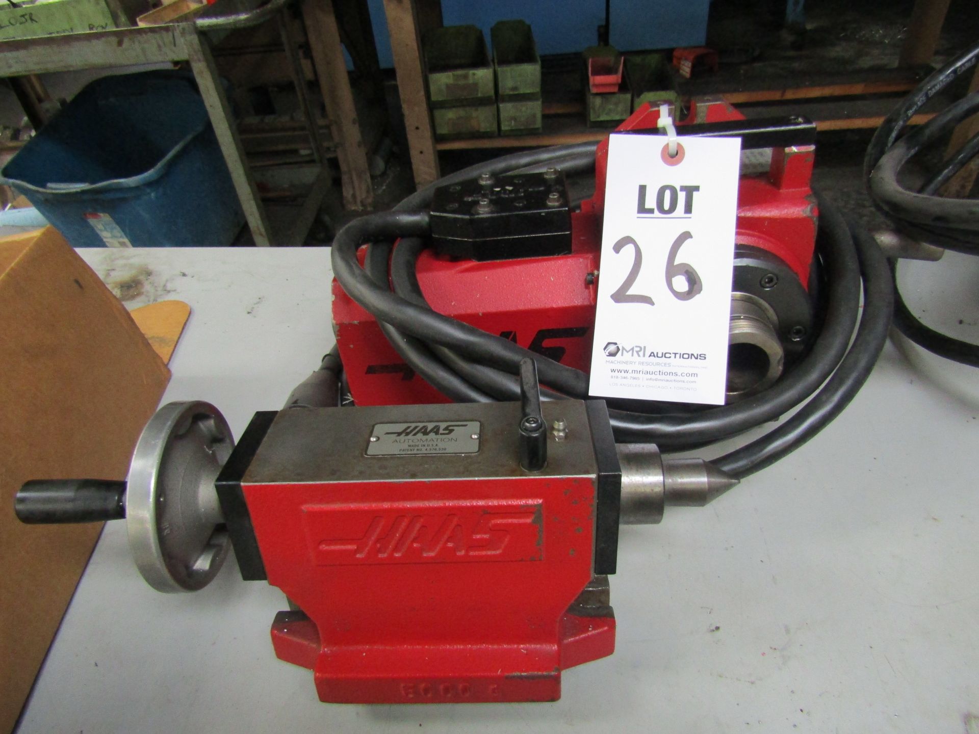 HAAS ROTARY INDEXER SERIAL 503623, WITH SUPPORT FIXTURE