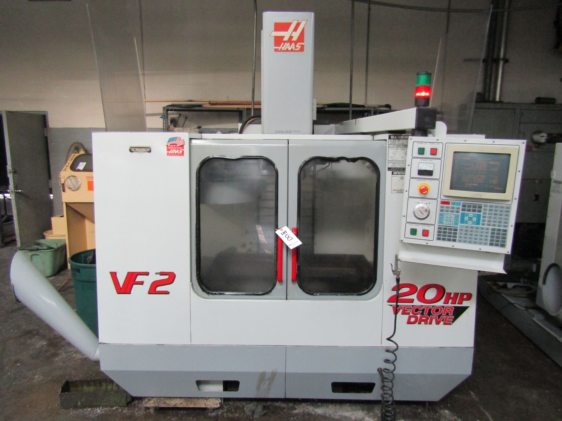 2000 HAAS VF-2 VERTICAL MACHINING CENTER, TRAVELS: 30 X 20 X 20, 21 ATC, HAS CONTROL – SERIAL#: