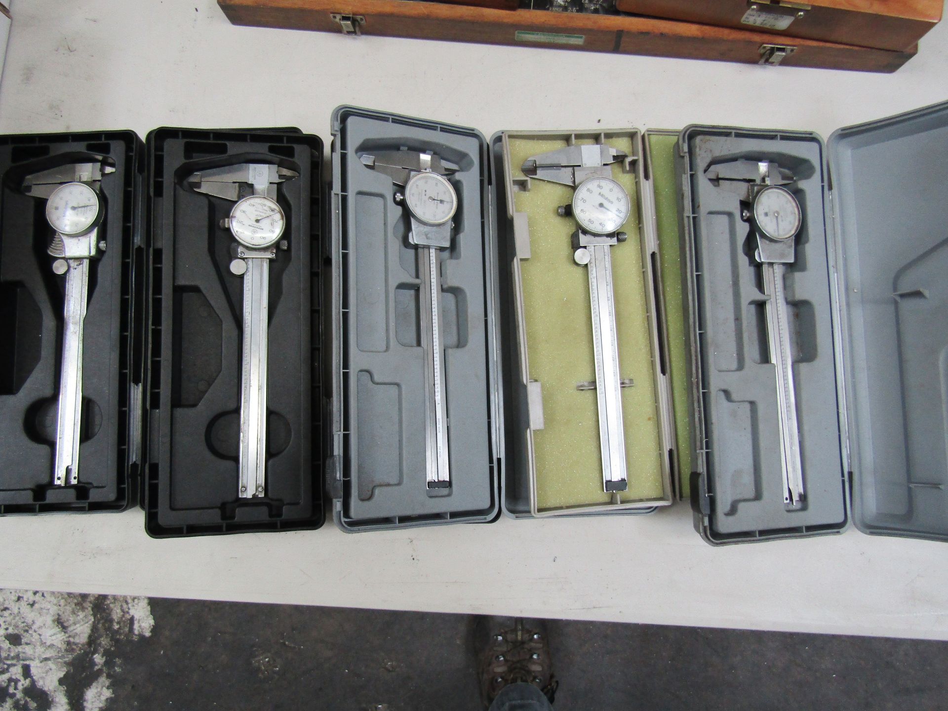 (5) 6" MITUTOYO AND BROWNE & SHARPE CALIPERS, WITH CASES - Image 2 of 2