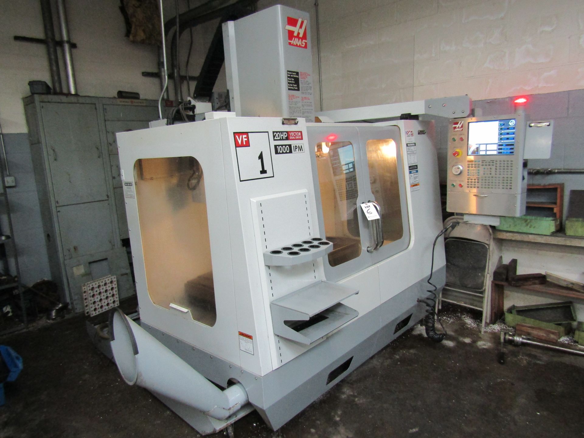 2006 HAAS VF-1D VERTICAL MACHINING CENTER, TRAVELS: 20 X 16 X 21, 21 ATC, HAAS CONTROL S/N: 1054610