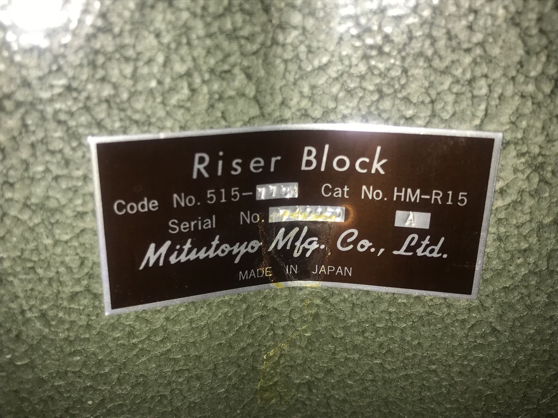 MITUTOYO RISER BLOCK 515-113N, S/N: 740050 - Image 2 of 2