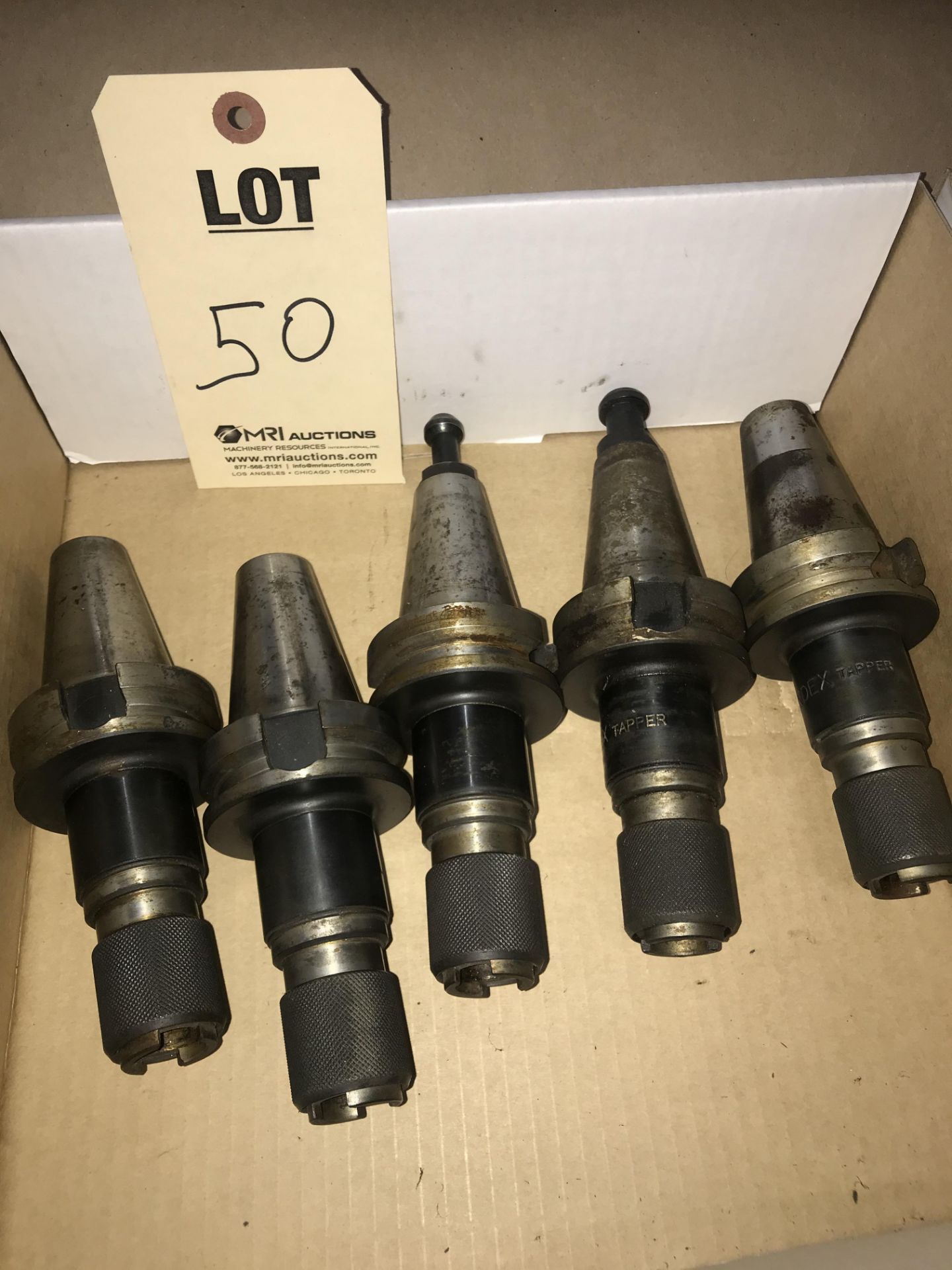 (5) BT 40 TAPPER HEAD TOOL HOLDERS