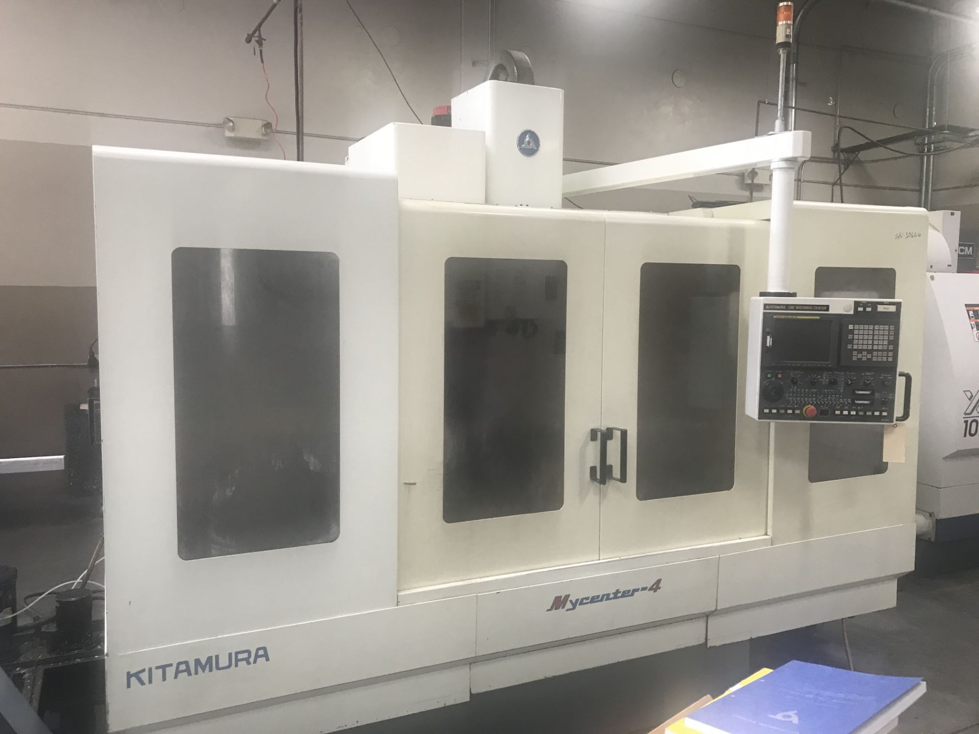 2001 KITAMURA MYCENTER-4, 10K SPINDLE, CAT 40, 30 TOOL MAGAZINE, FANUC SERIES 16i-M CONTROL, X-