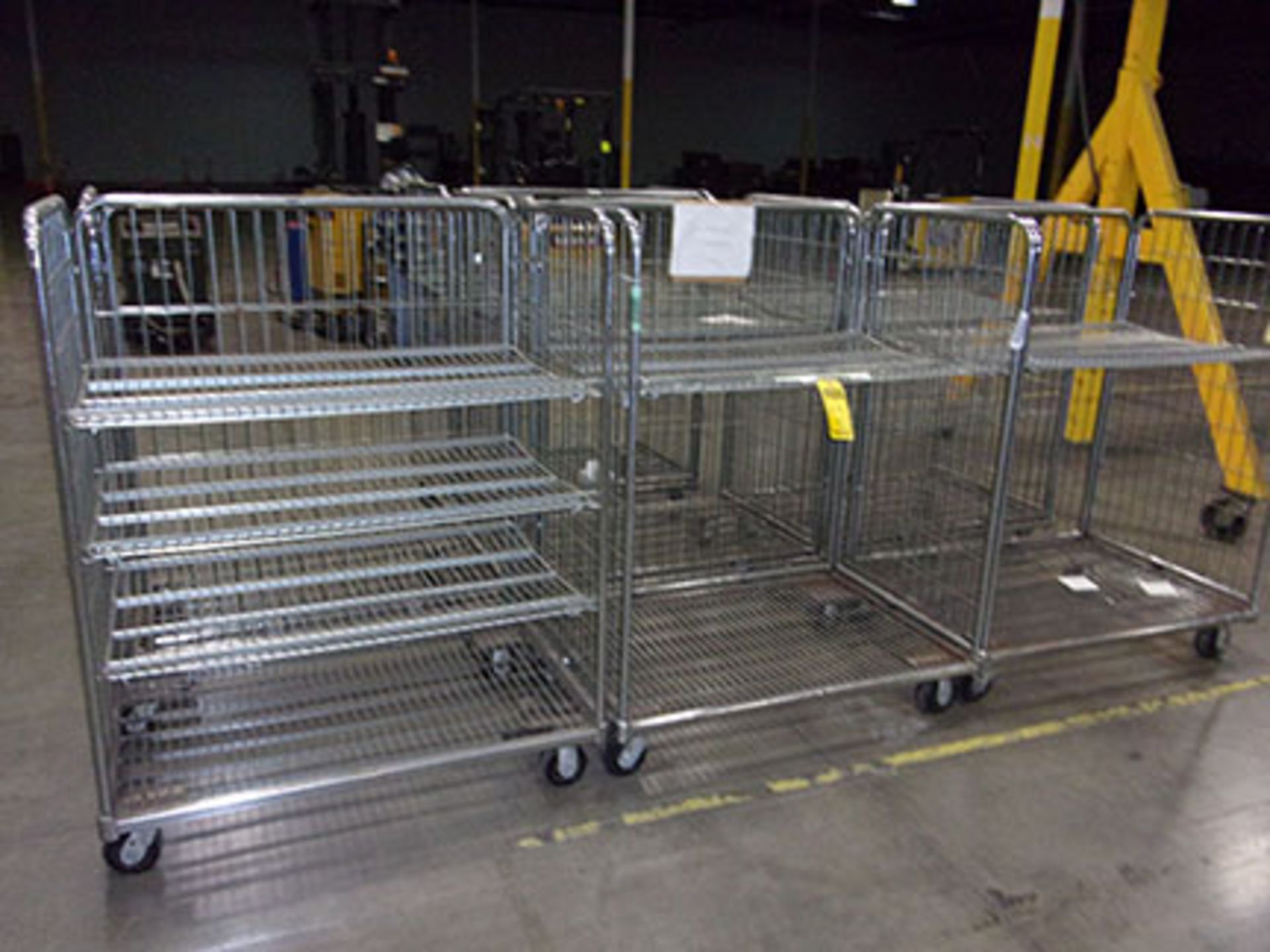 (7) METAL ROLLING TRANSPORT CARTS