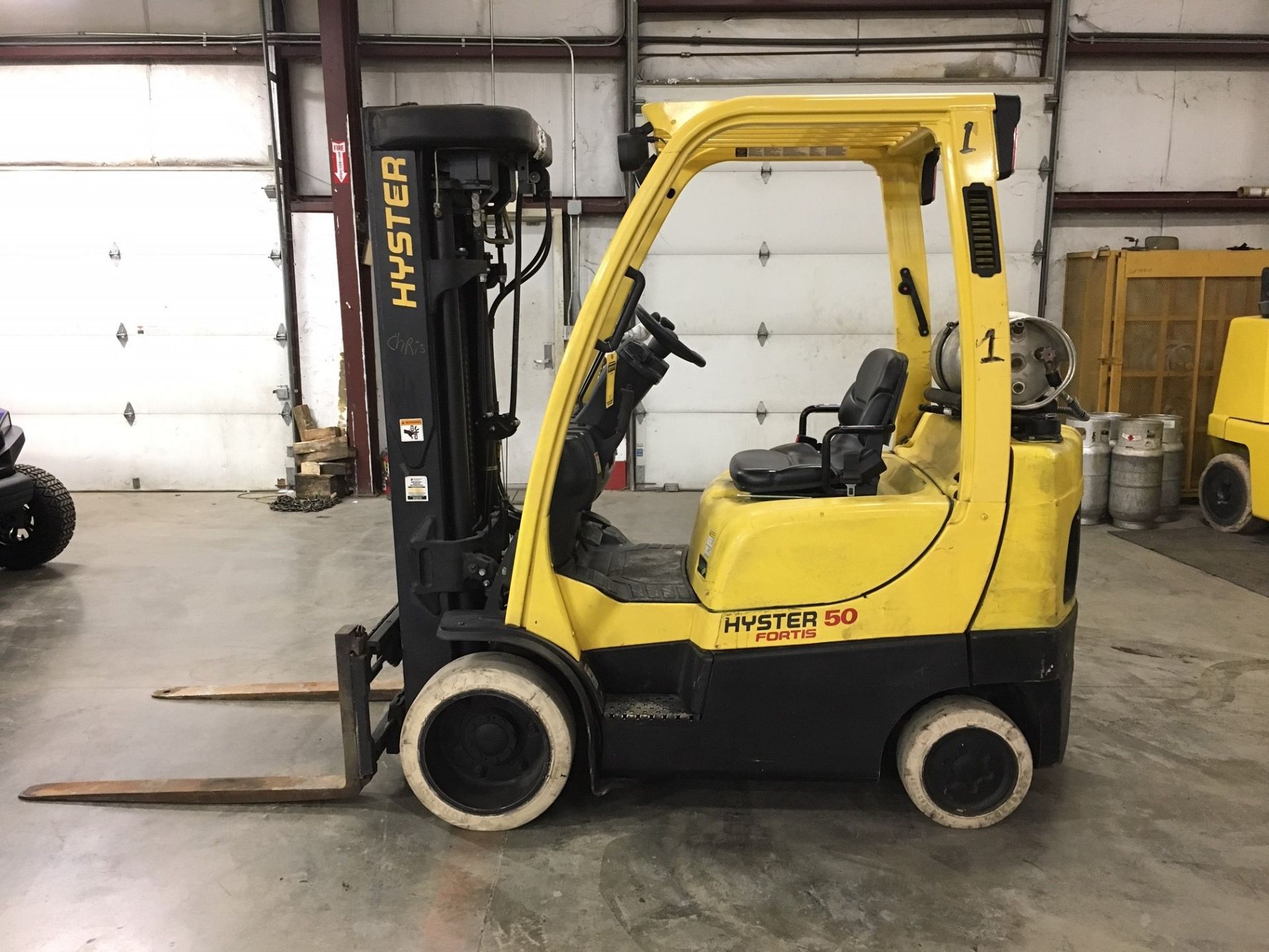 ***LOCATED IN HAMILTON, OHIO** 2007 HYSTER 5,000-LB. FORKLIFT, MODEL: S50FT, SIDESHIFT, LPG