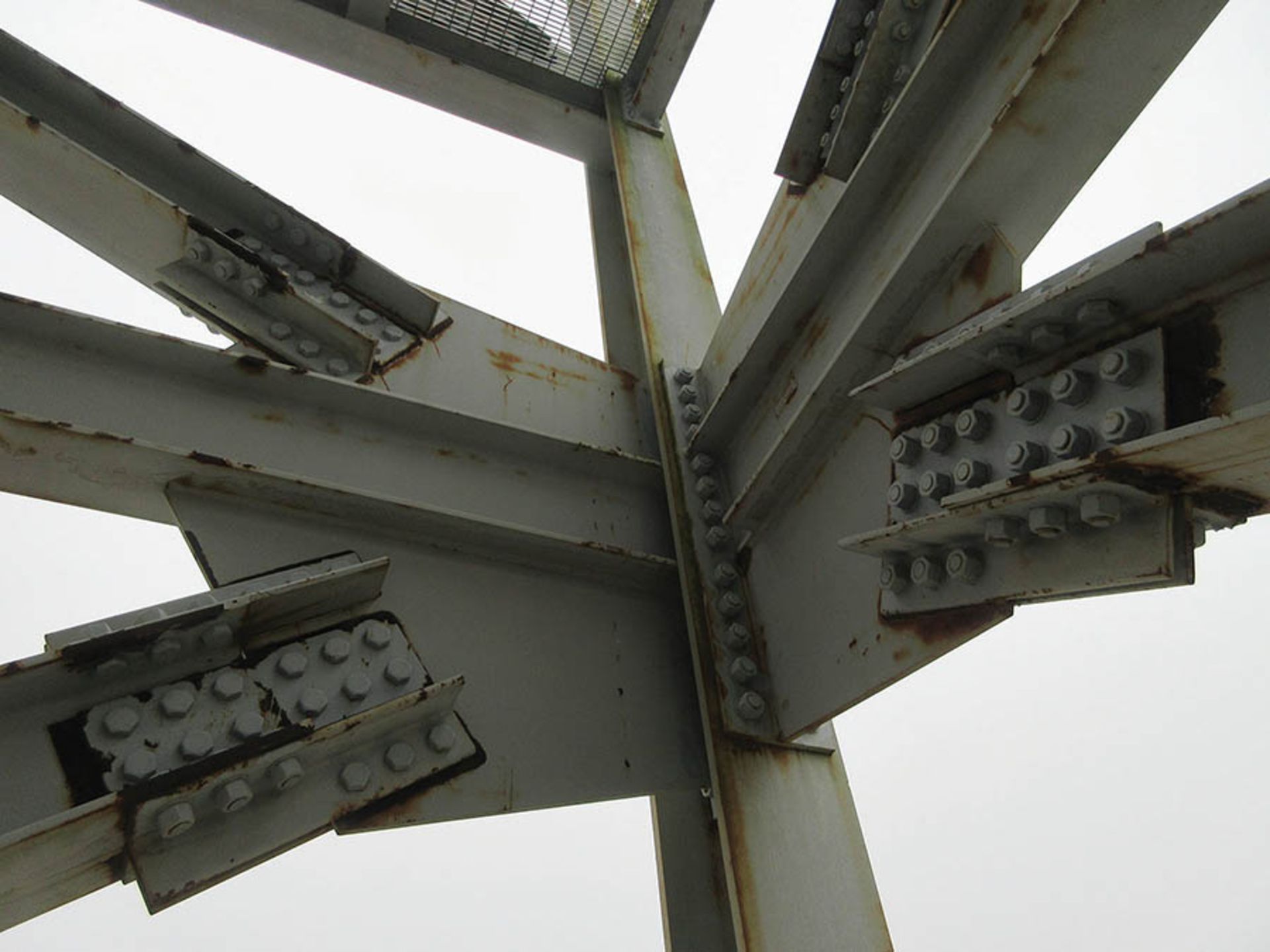 LARGE BAGHOUSE STRUCTURE ERECTED WITH SAFETY GRATING & RAIL - Image 5 of 5