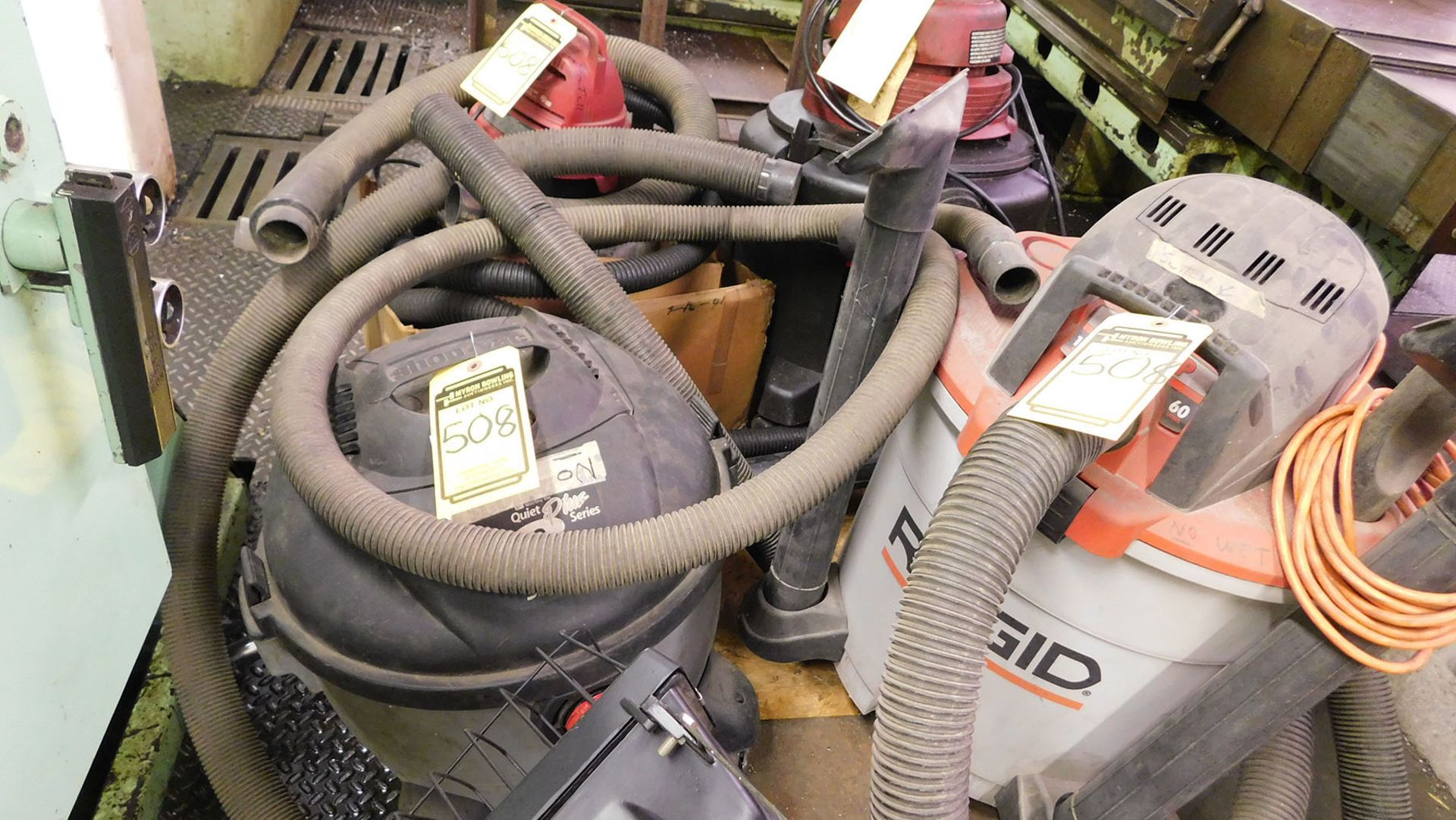 LOT OF ASSORTED SHOP VACS