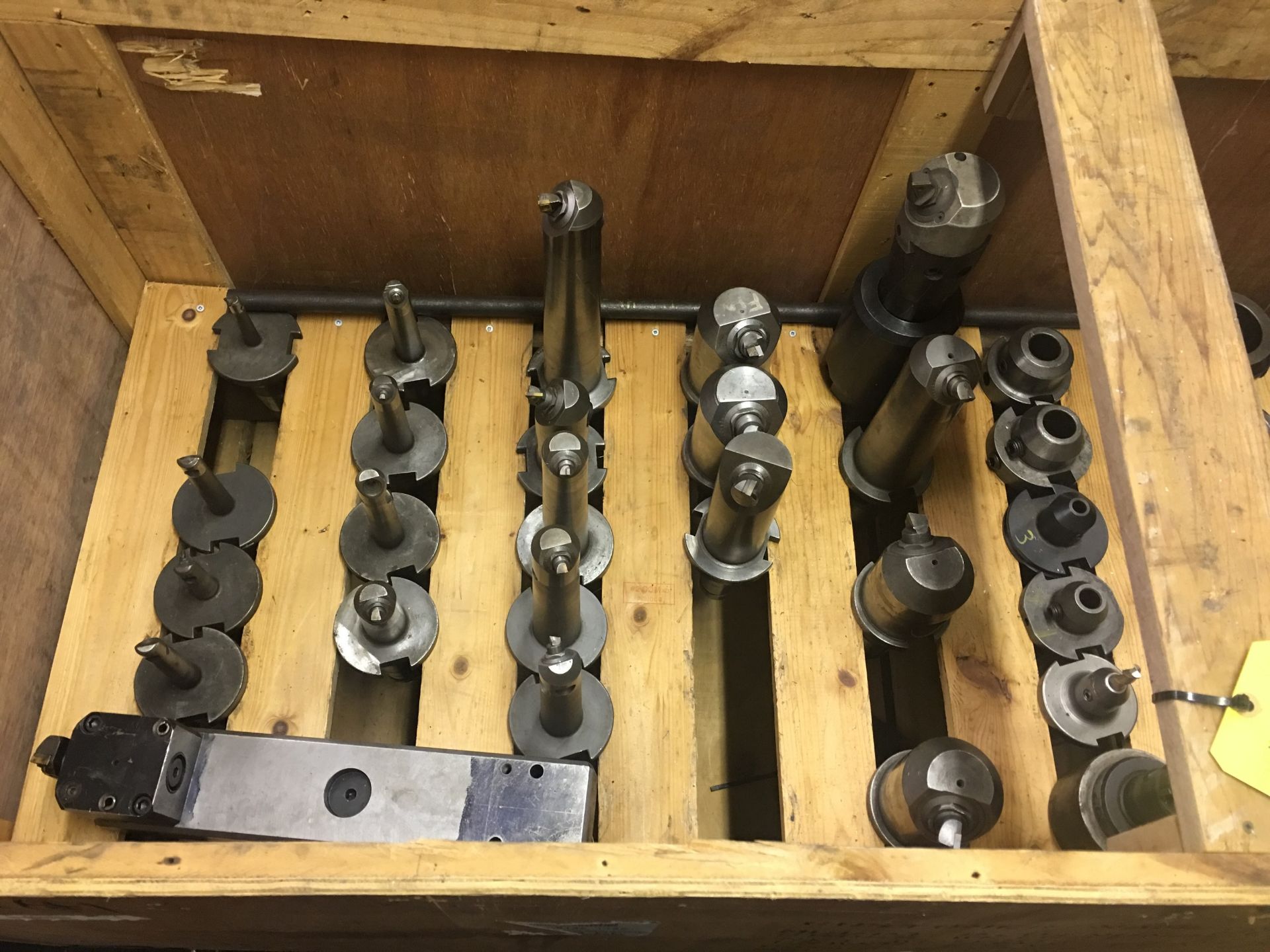 WOODEN CRATE WITH CONTENT OF 50-TAPER TOOLING