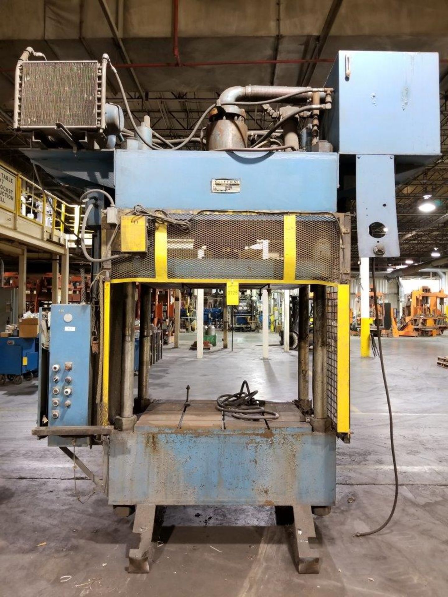 CLIFTON TRIM PRESS; MODEL 503TRD 24'' MAX STROKE, 50-TON, 48'' X 36'', S/N 1124-B