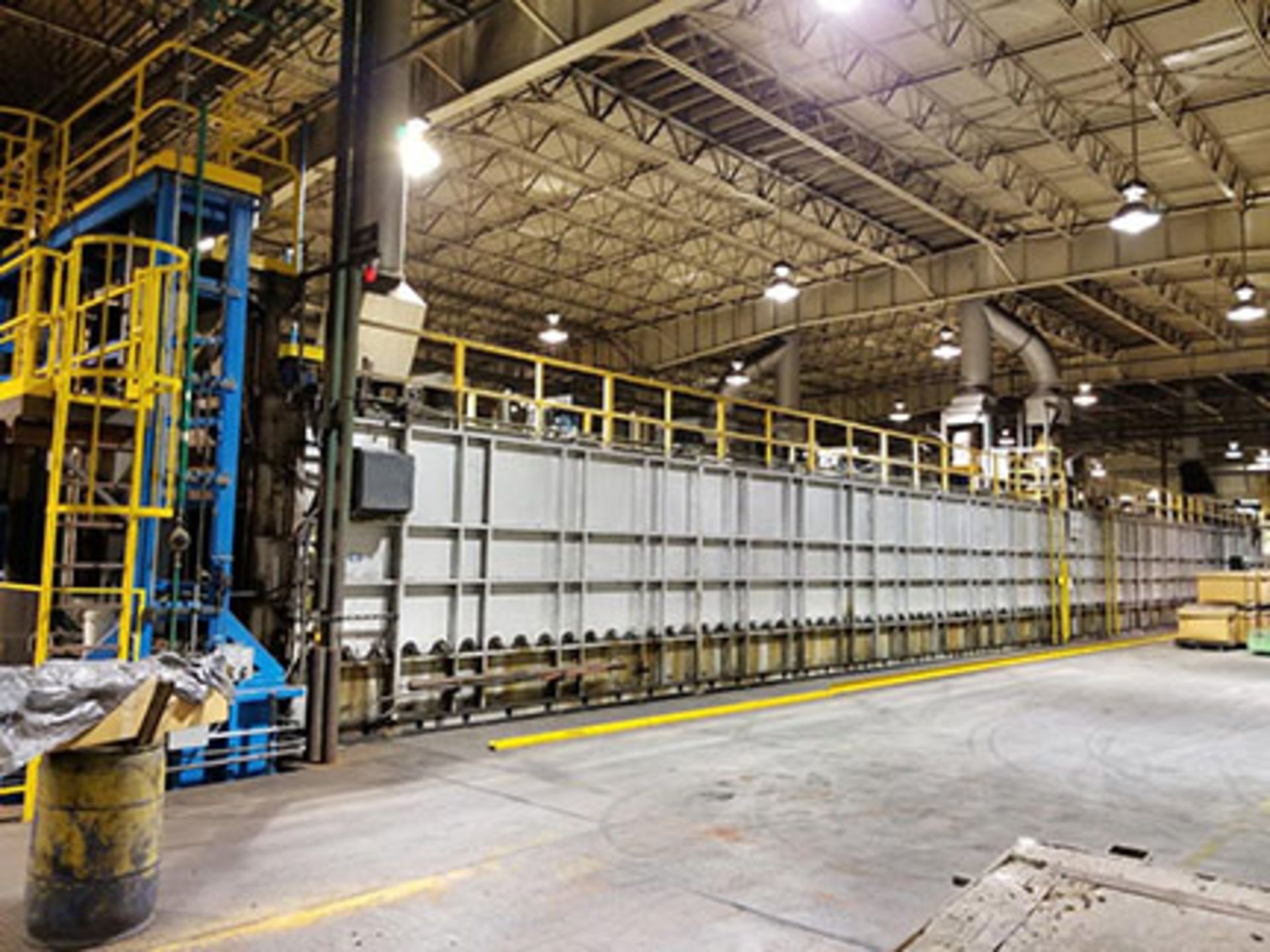 CONTINUOUS SQUEEZE CAST HEAT TREATING FURNACE 122'L X 90'' X 55'' TUNNEL, (2) TANKS, QUINCH/RISE - Image 11 of 15