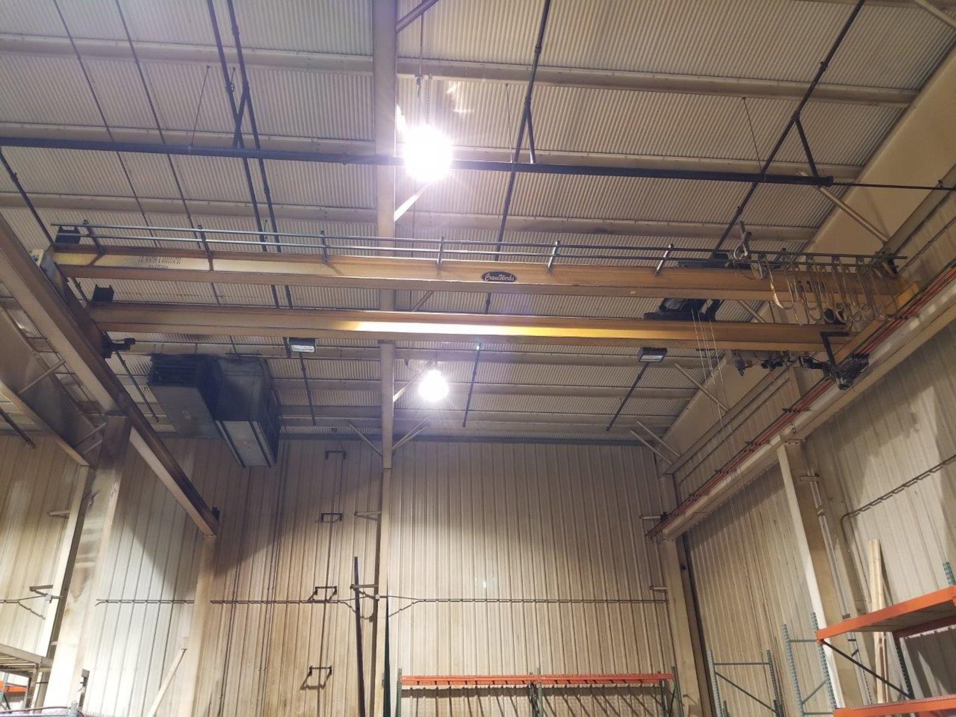 CRANE WORKS 36' 6'' SPAN FREE STANDING 5-TON CRANE REMOTE CONTROL 56'OF TRAVEL TOP RUNNING RAILS - Bild 5 aus 6