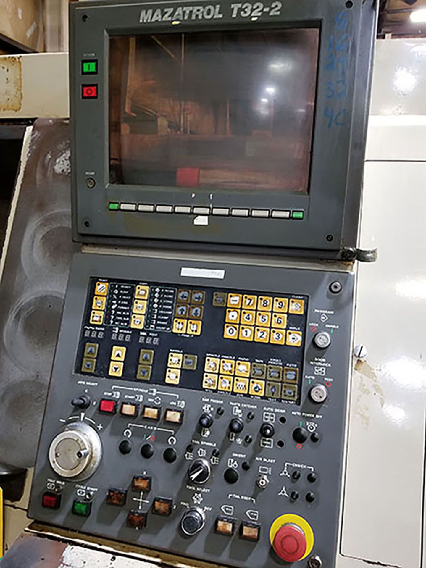 1994 MAZAK SUPER QUIK TURN 15 CNC TURNING CENTER; MAZAK MAZATROL T32-2 CONTROL, 12-POSITION - Bild 6 aus 8