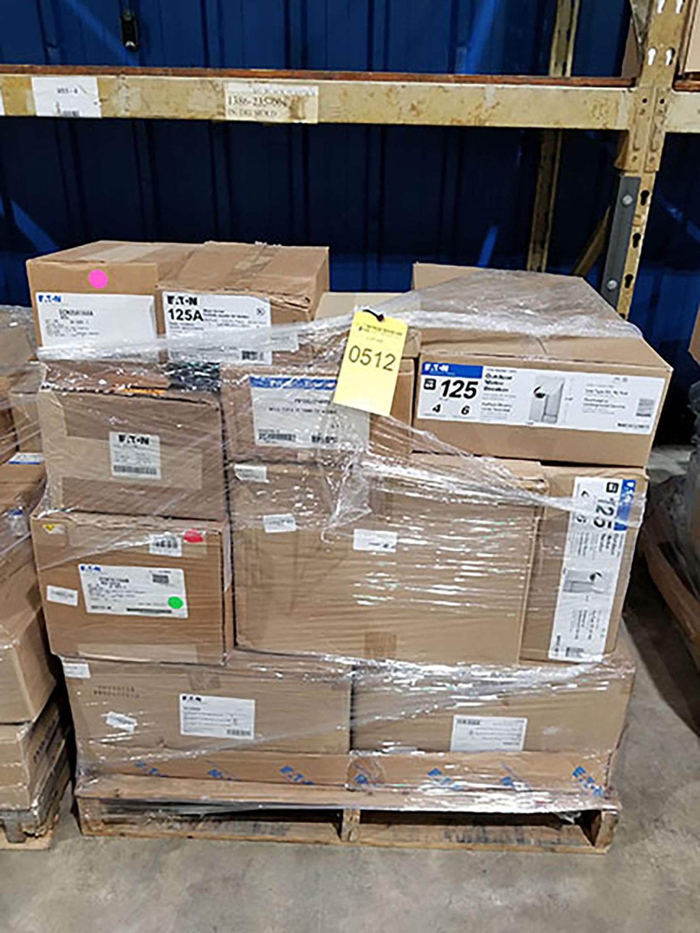 PALLET OF (NEW IN BOX) METER SOCKETS, HANGER ASSEMBLY, PLC, AND COILS
