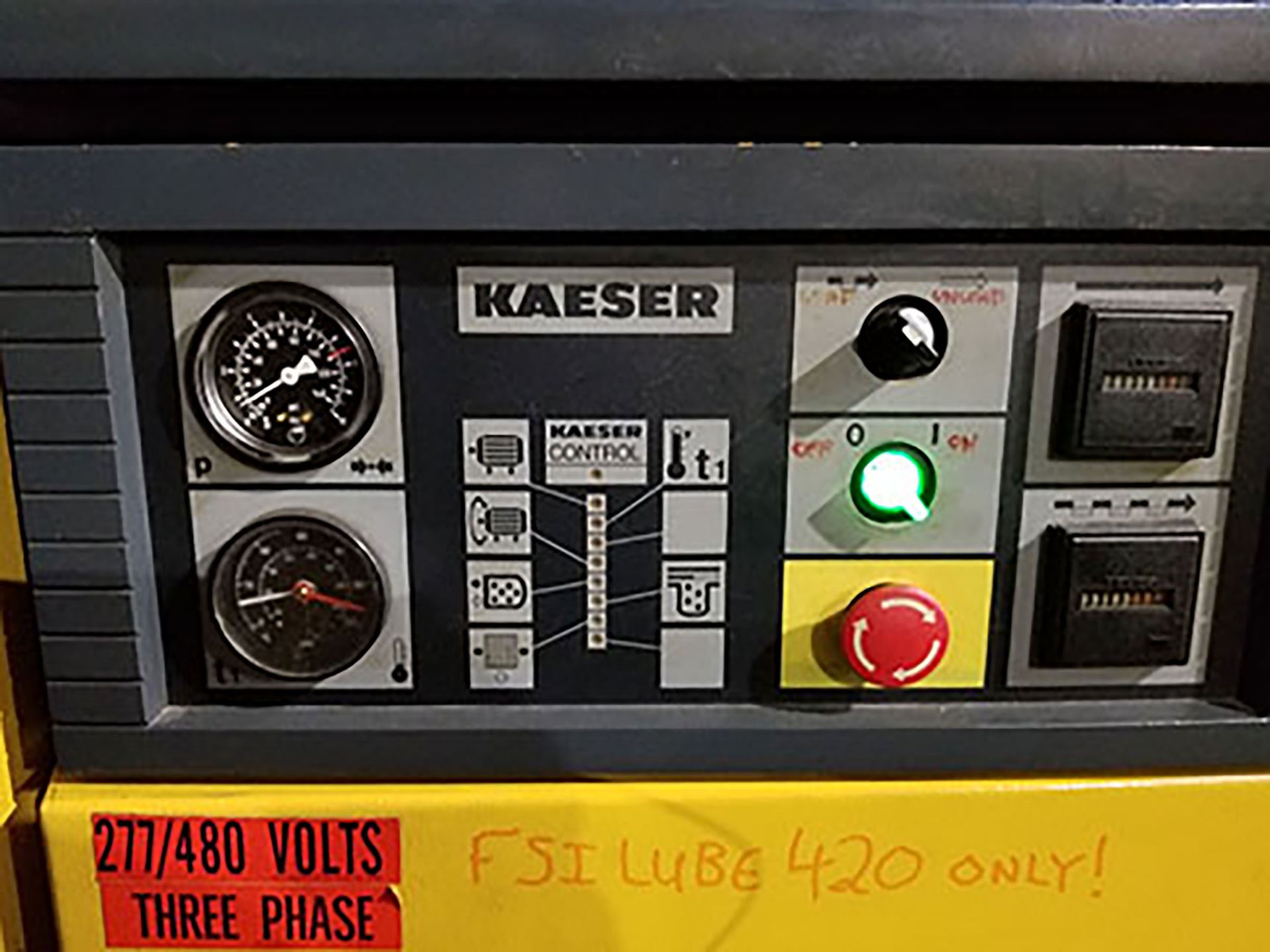 1997 KAESER CS76 60-HP ROTARY SCREW AIR COMPRESSOR WITH ENCLOSURE; S/N 6100839 - Image 3 of 4