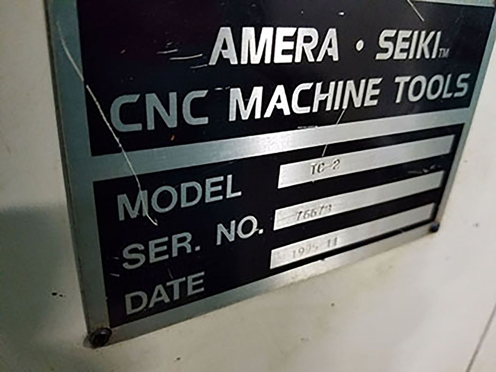 1995 AMERA SEIKI TC-2 CNC TURNING CENTER; 8-POSITION TURRET, COOLANT SYSTEM, FANUC SERIES O-T - Bild 4 aus 7