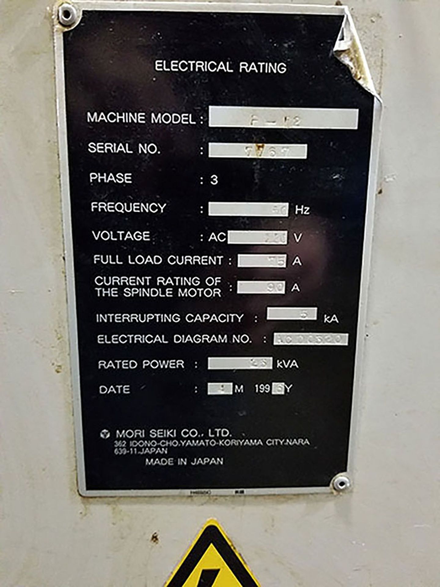 1996 MORI SEIKI FRONTIER L11 CNC TURNING CENTER; 10-POSITION TURRET, ROYAL FILTERMIST FX550 MIST - Bild 4 aus 9