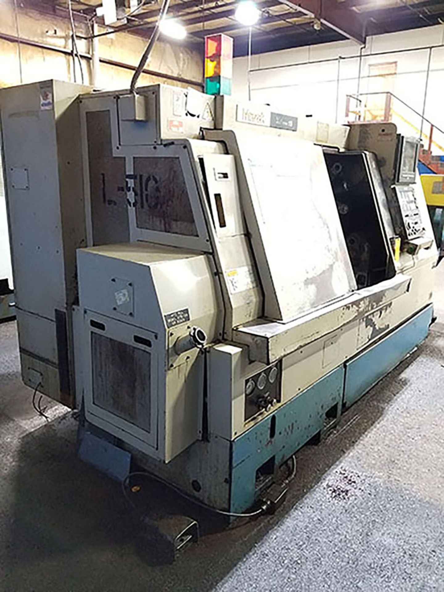 1994 MAZAK SUPER QUIK TURN 15 CNC TURNING CENTER; MAZAK MAZATROL T32-2 CONTROL, 12-POSITION - Bild 4 aus 8