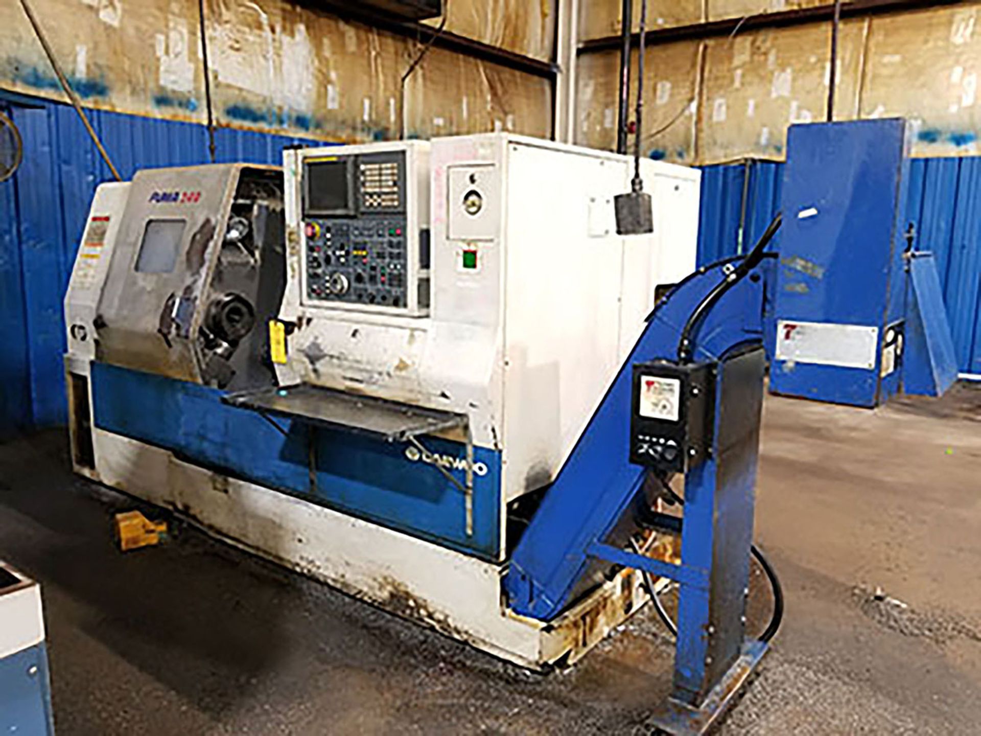 2005 DAEWOOD PUMA 240B CNC TURNING CENTER; FANUC 2LI-TB CONTROL, 12-POSITION TURRET, COOLANT SYSTEM,