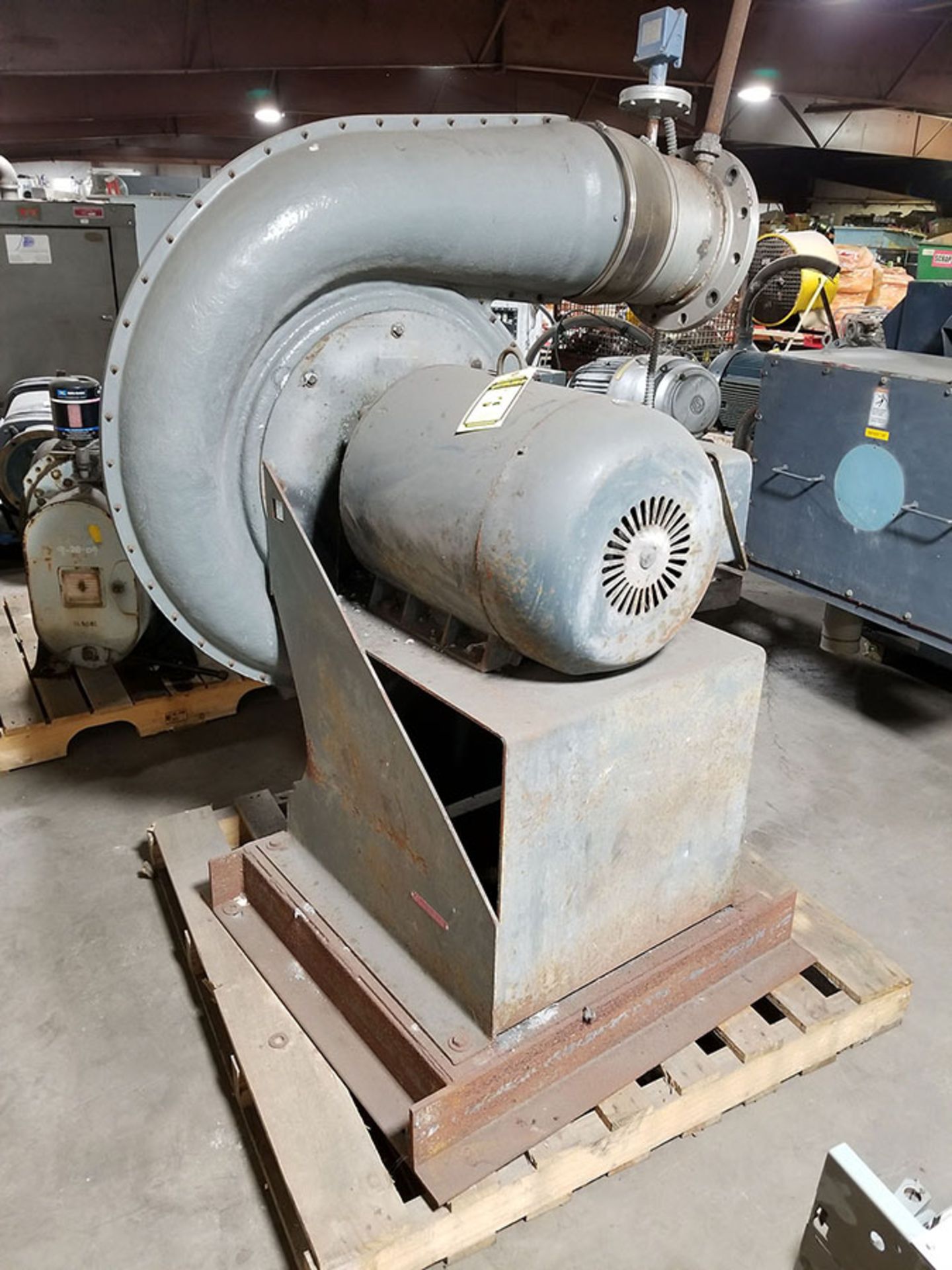 40 HP BLOWER ON CUSTOM STEEL STAND