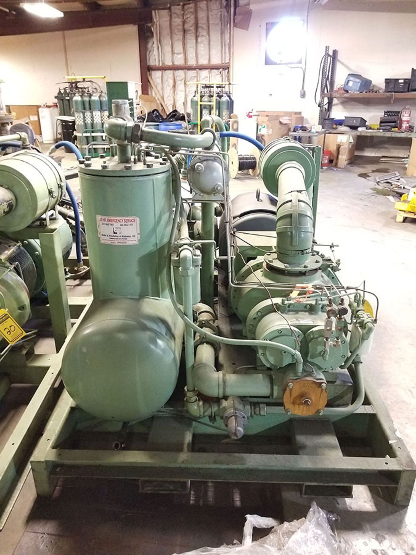 SULLAIR 150 HP SCREW AIR COMPRESSOR, MODEL 20-150L WCAC, 100/110 PSIG, S/N 003-79279 - Image 3 of 5