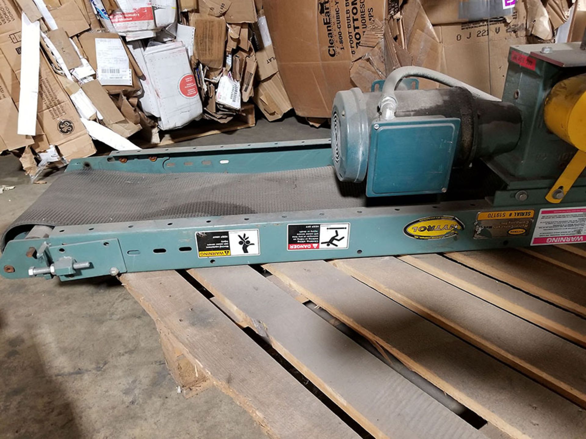 CROSS BELT MAGNET POWER CONVEYOR, S/N 519170, 14'' BELT X 71'' LENGTH - Image 3 of 3