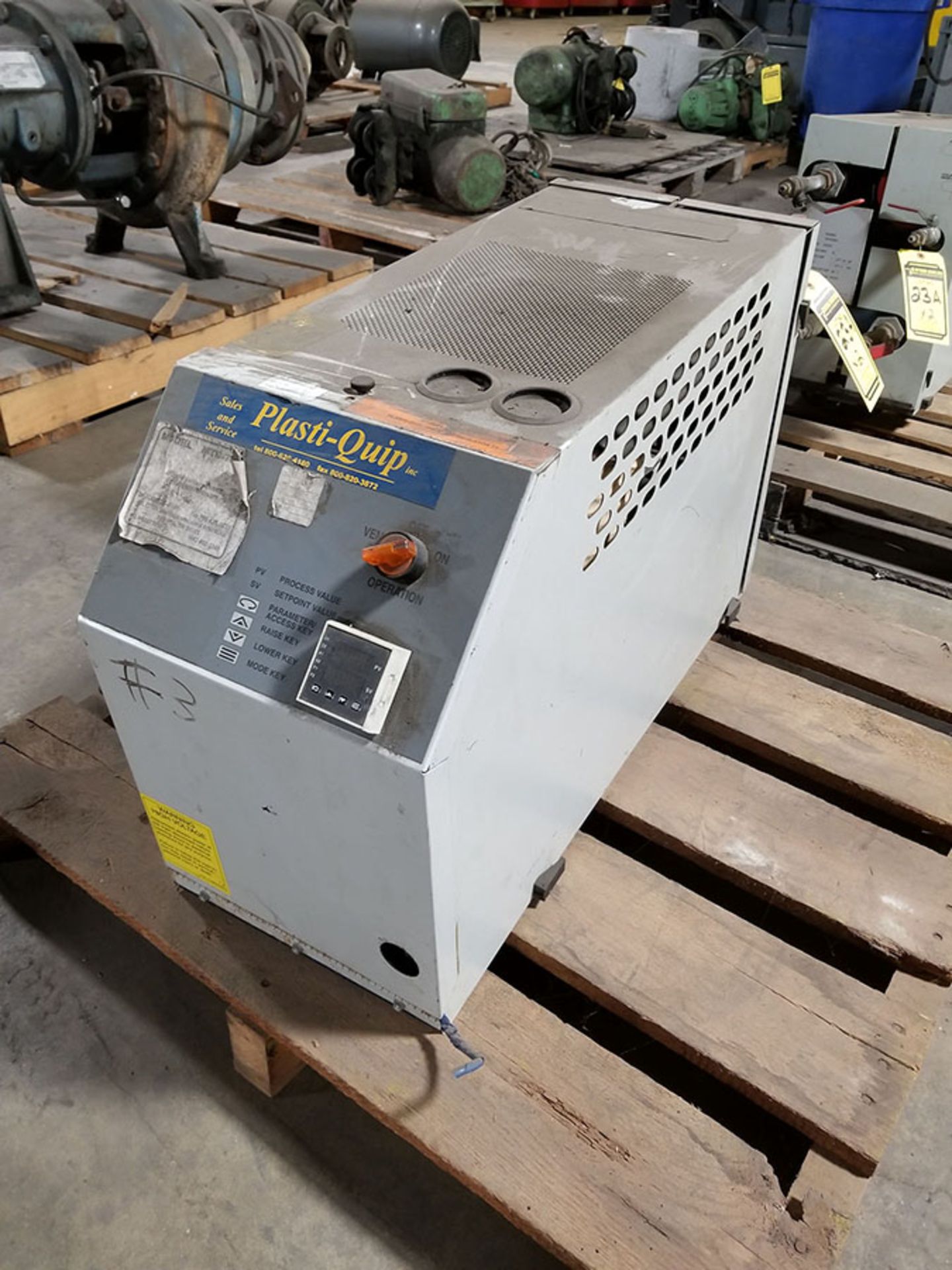 (2) PLASTI-QUIP MOLD THERMOLATORS, MODEL RE090803, 230/3/60, 3/4 HP, 250 DEG. F MAX