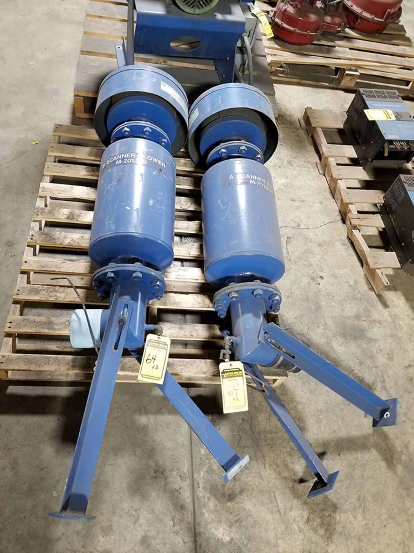 (2) VERTICAL MOUNT BLOWERS WITH UNIVERSAL SILENCERS