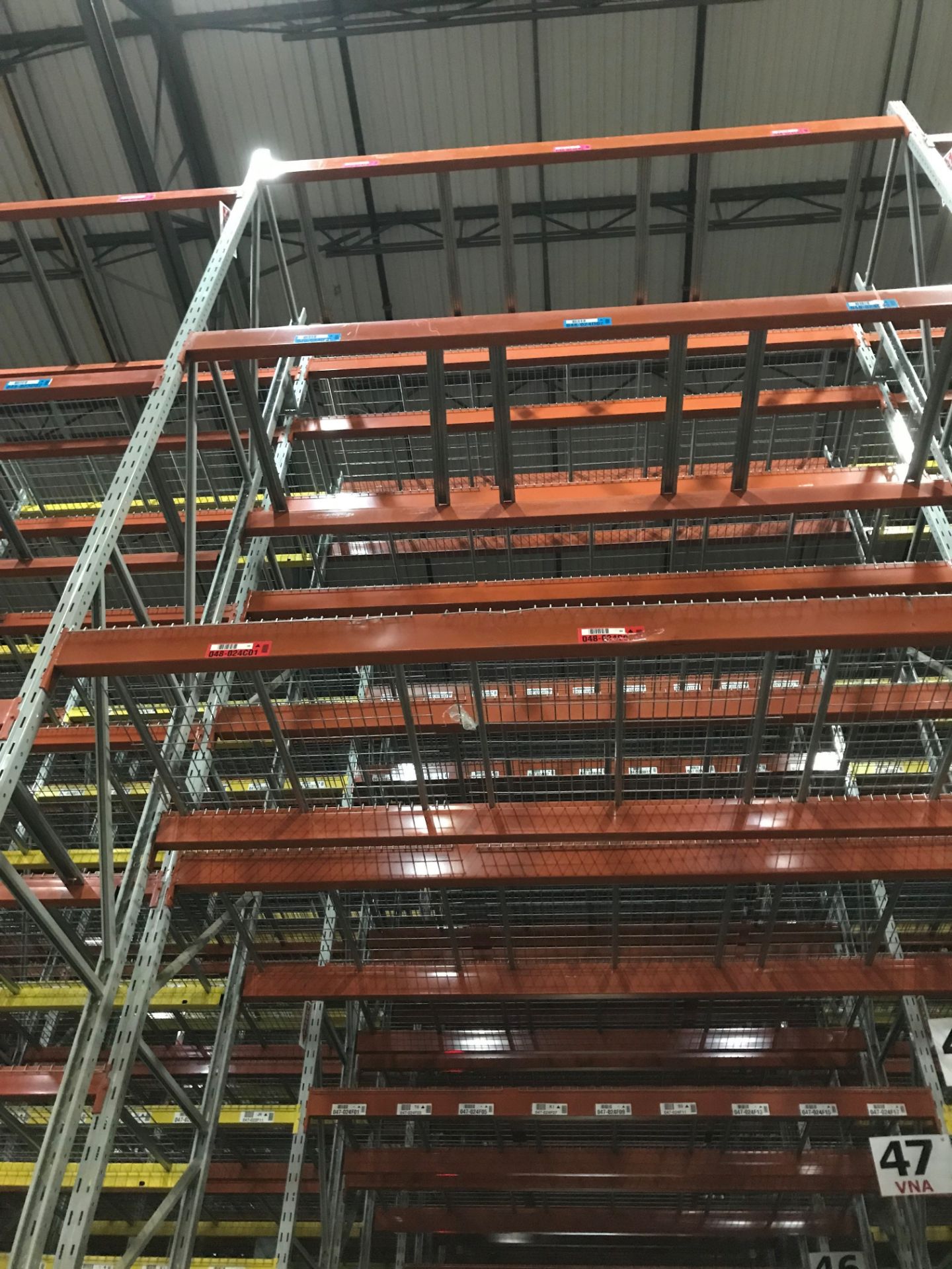 (92) SECTIONS OF RIDG-U-RAK SLOT STYLE PALLET RACK; (96) 27'T X 44''D UPRIGHTS, (920 +/-) 8' X 4'' - Image 2 of 3