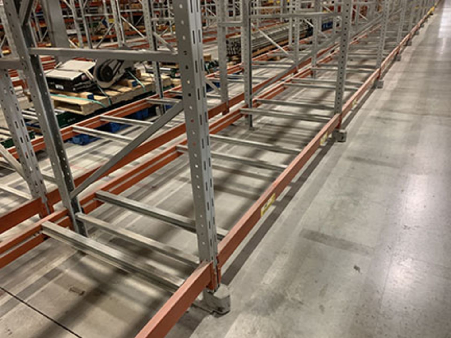 (52) SECTIONS OF RIDG-U-RAK SLOT STYLE PALLET RACK; (56) 27'T X 44''D UPRIGHTS, (520 +/-) 8' X 4'' - Image 3 of 8