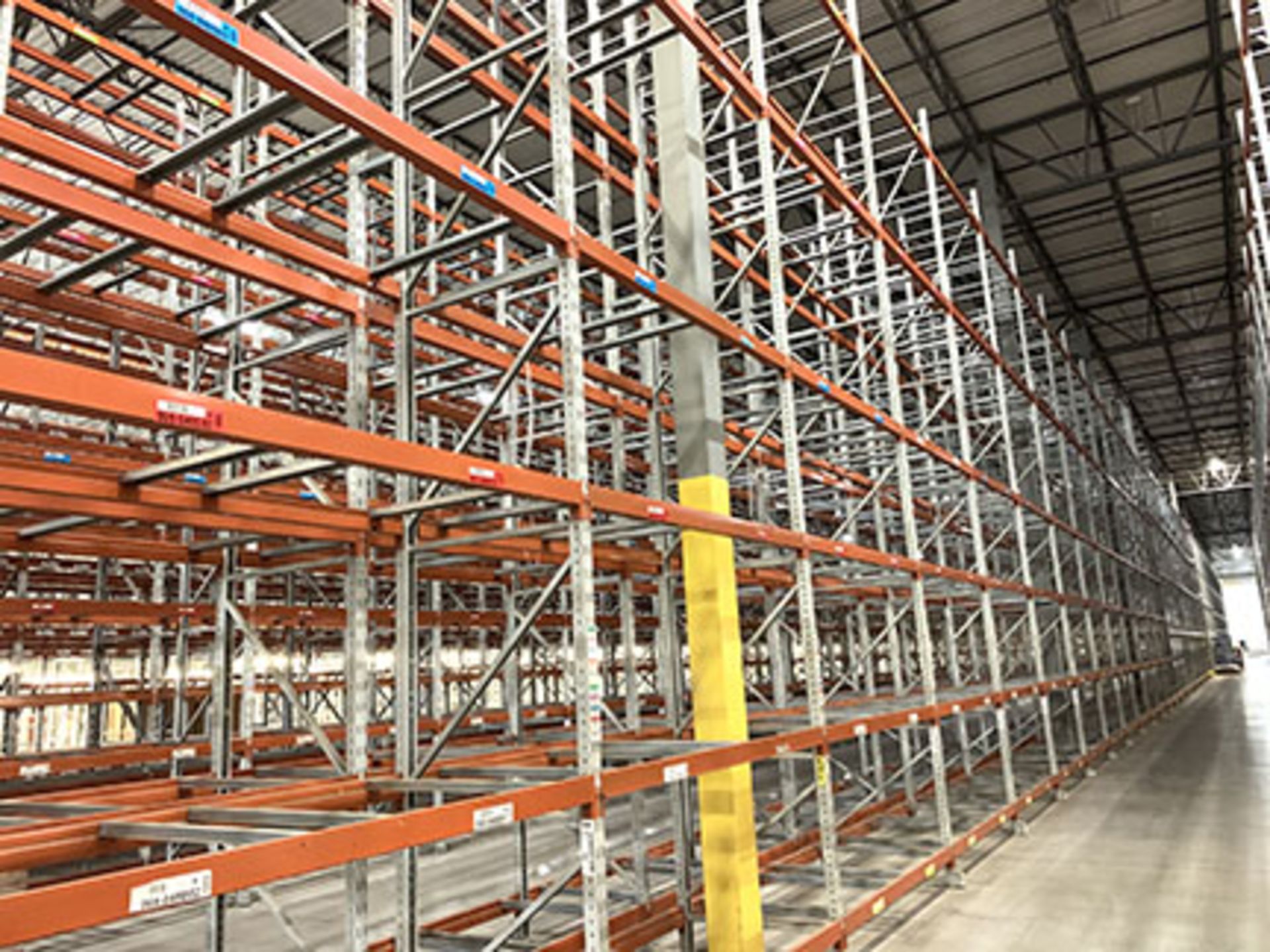 (104) SECTIONS OF RIDG-U-RAK SLOT STYLE PALLET RACK; (108) 27'T X 44''D UPRIGHTS, (1448 +/-) 8' X - Image 2 of 4