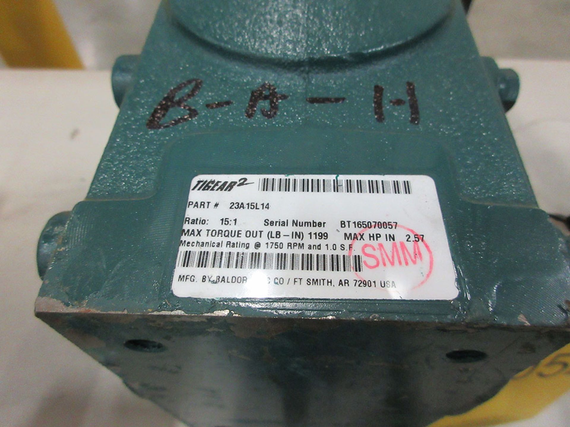 TIGEAR 2 REDUCER; PN 23A15L14, 15:1 RATIO - Image 2 of 2