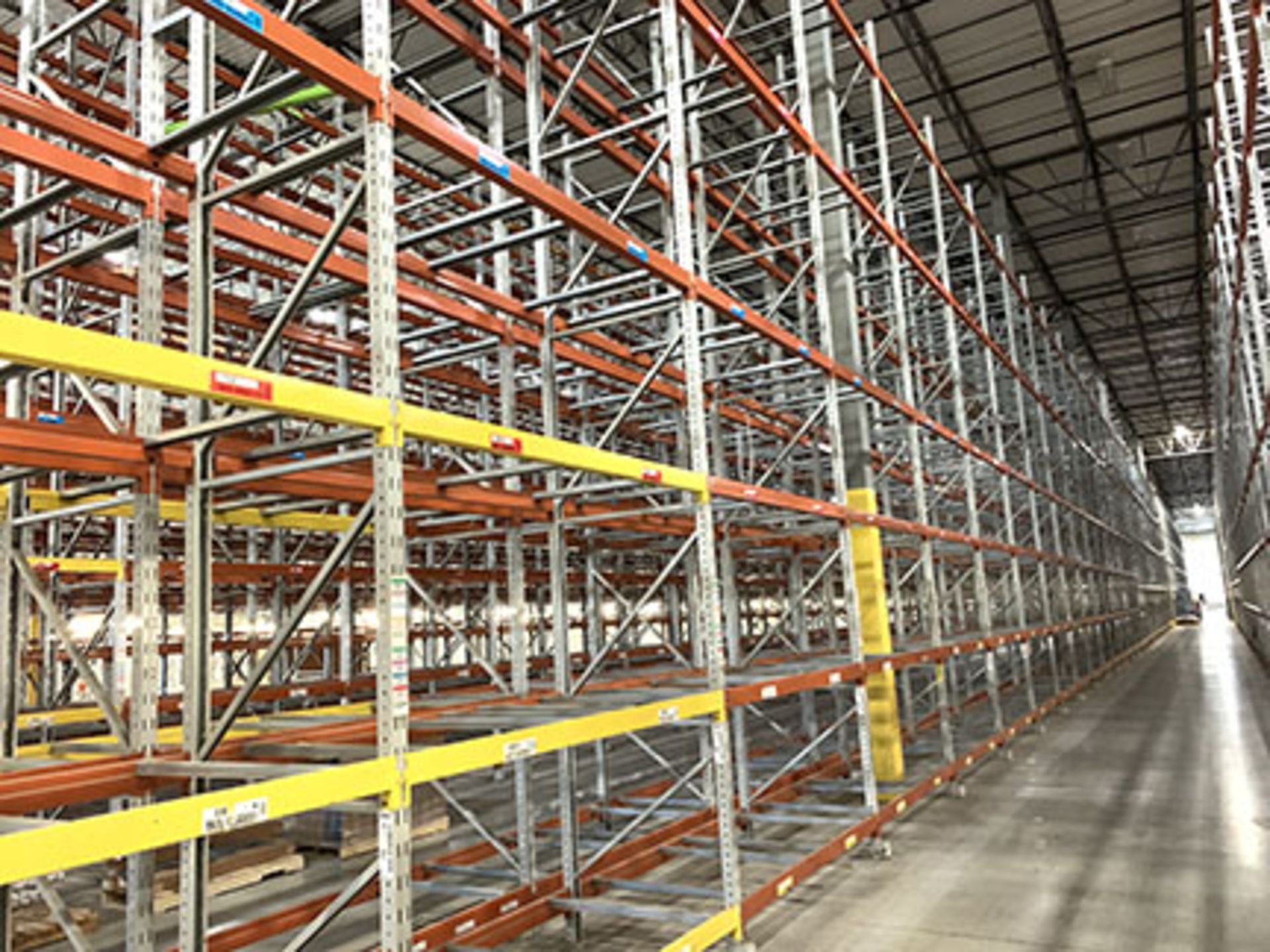 (104) SECTIONS OF RIDG-U-RAK SLOT STYLE PALLET RACK; (108) 27'T X 44''D UPRIGHTS, (1448 +/-) 8' X