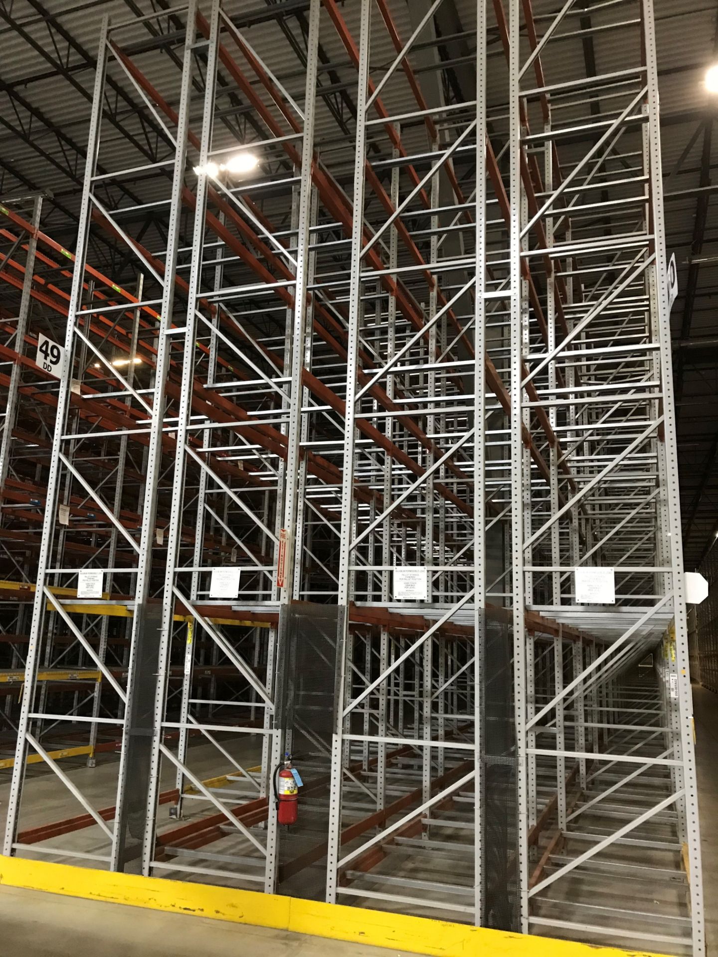 (92) SECTIONS OF RIDG-U-RAK SLOT STYLE PALLET RACK; (96) 27'T X 44''D UPRIGHTS, (920 +/-) 8' X 4''