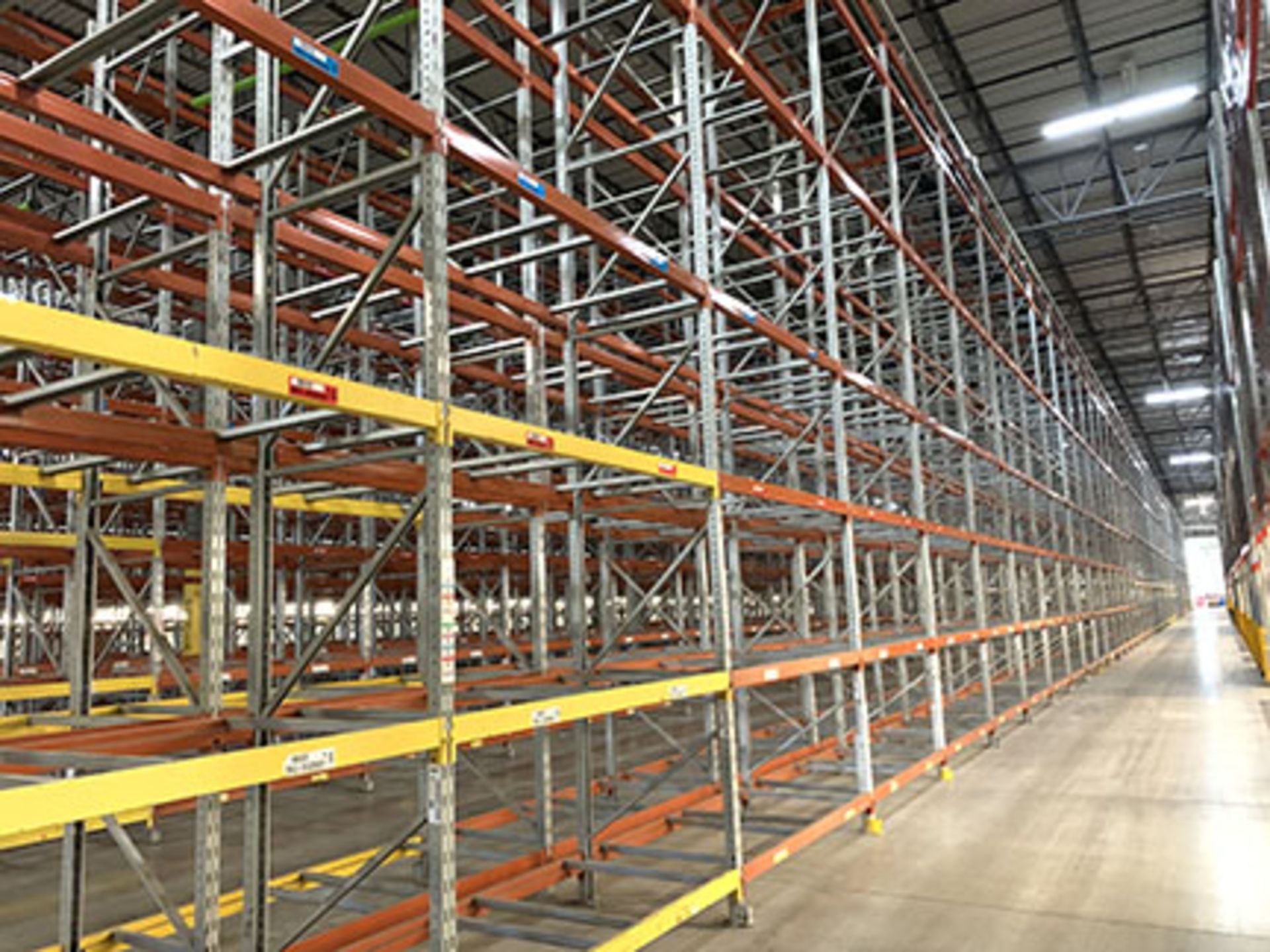 (104) SECTIONS OF RIDG-U-RAK SLOT STYLE PALLET RACK; (108) 27'T X 44''D UPRIGHTS, (1040 +/-) 8' X