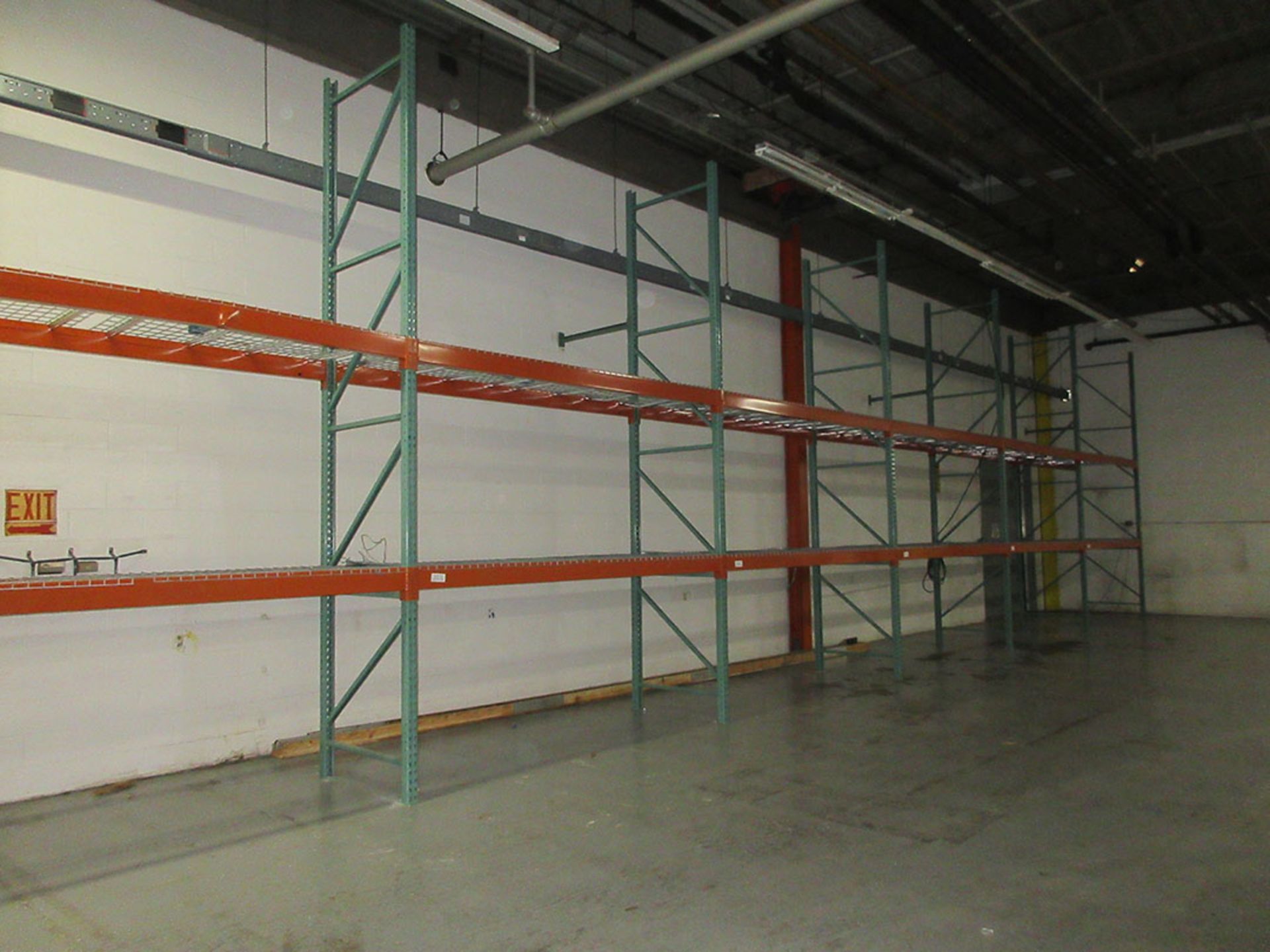 (10) SECTIONS OF TEARDROP STYLE PALLET RACK; (11) 16' UPRIGHTS, (40) RBS321-550-120 CROSSBEAMS 120'' - Image 2 of 3